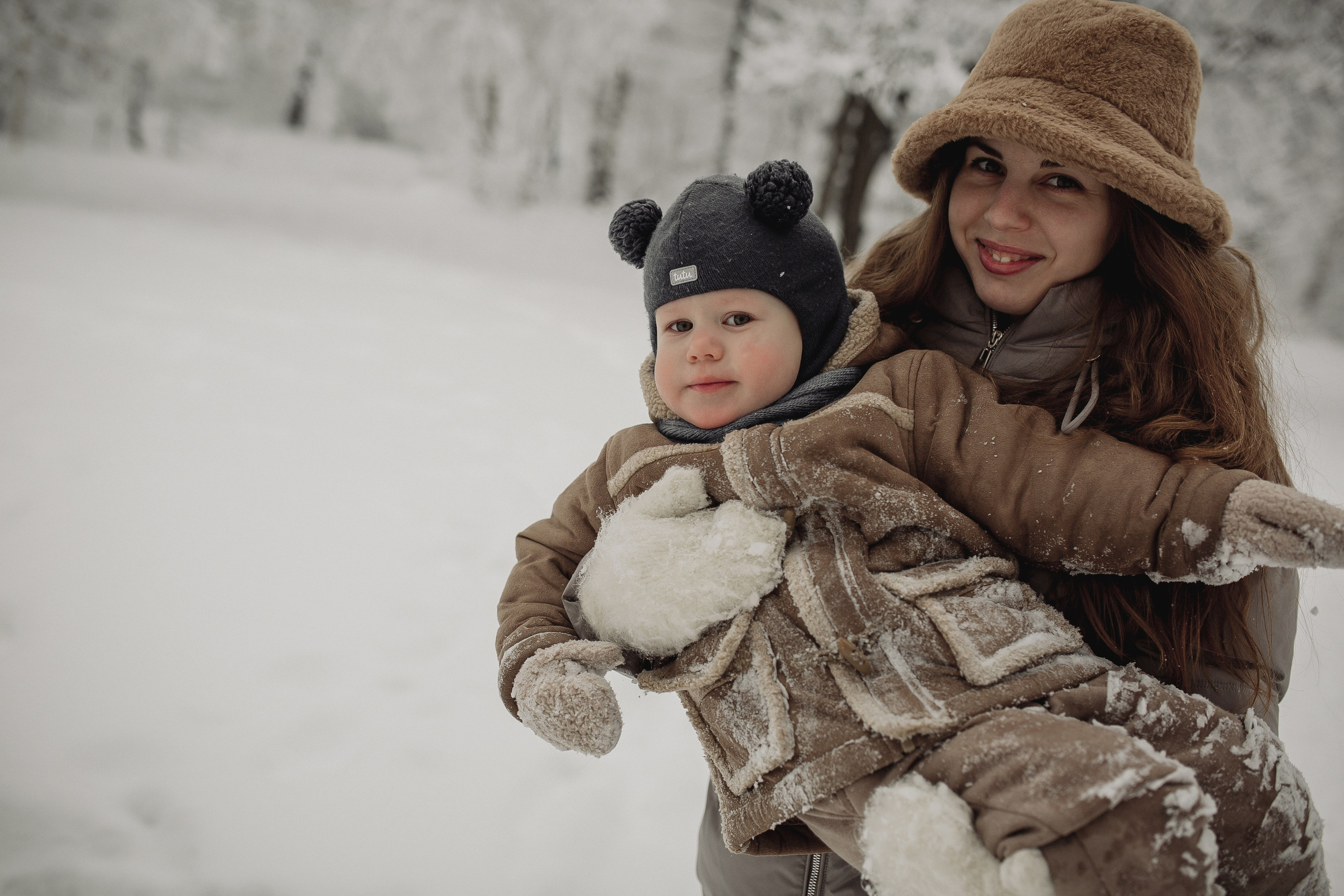 Снежное волшебство Рома, Лиза и Илюша. Семейный и свадебный фотограф в Саратове Катерина Оленская