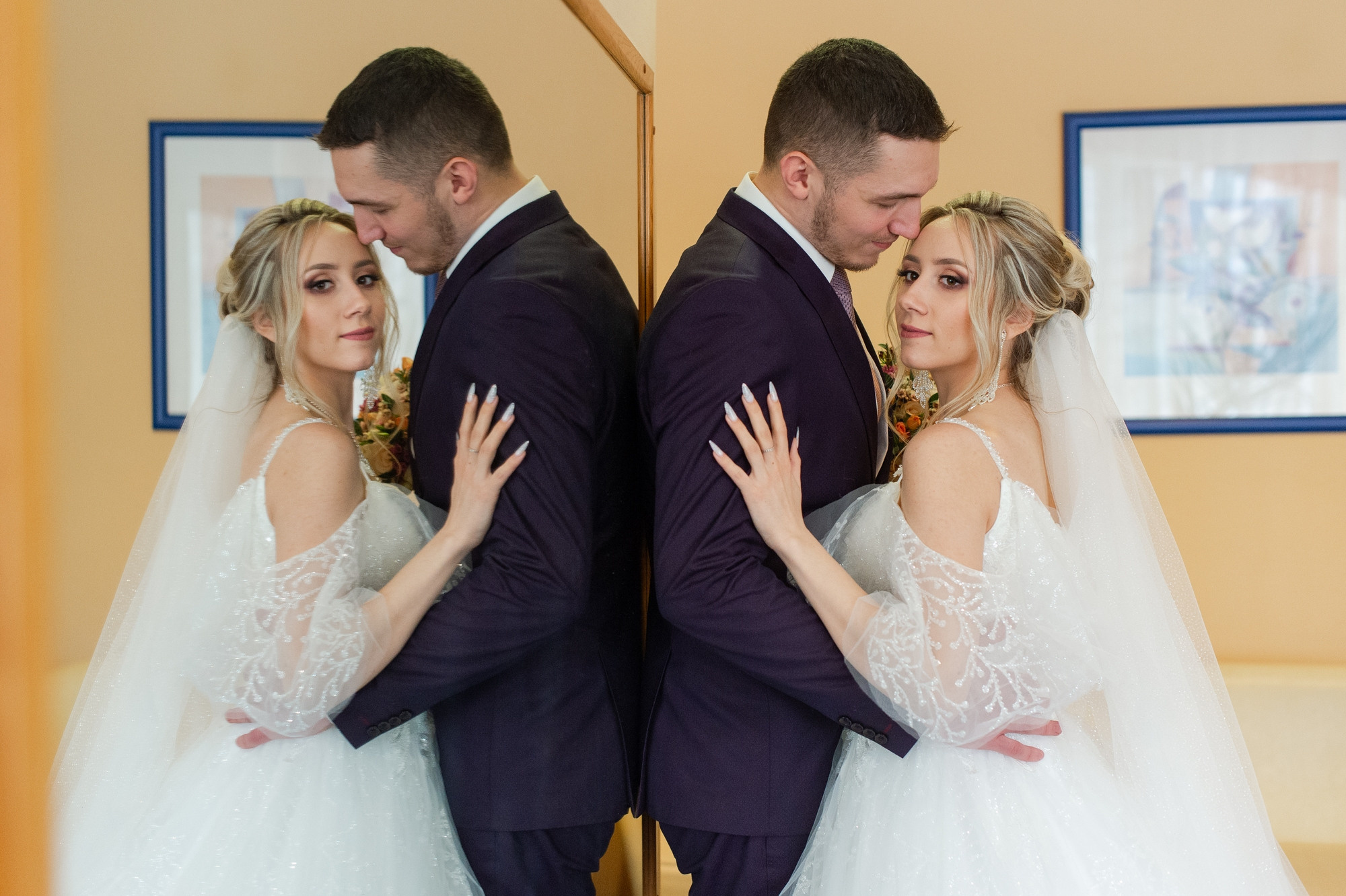 Студийная зимняя свадьба. Свадебный и семейный фотограф в Омске Мормулев Михаил