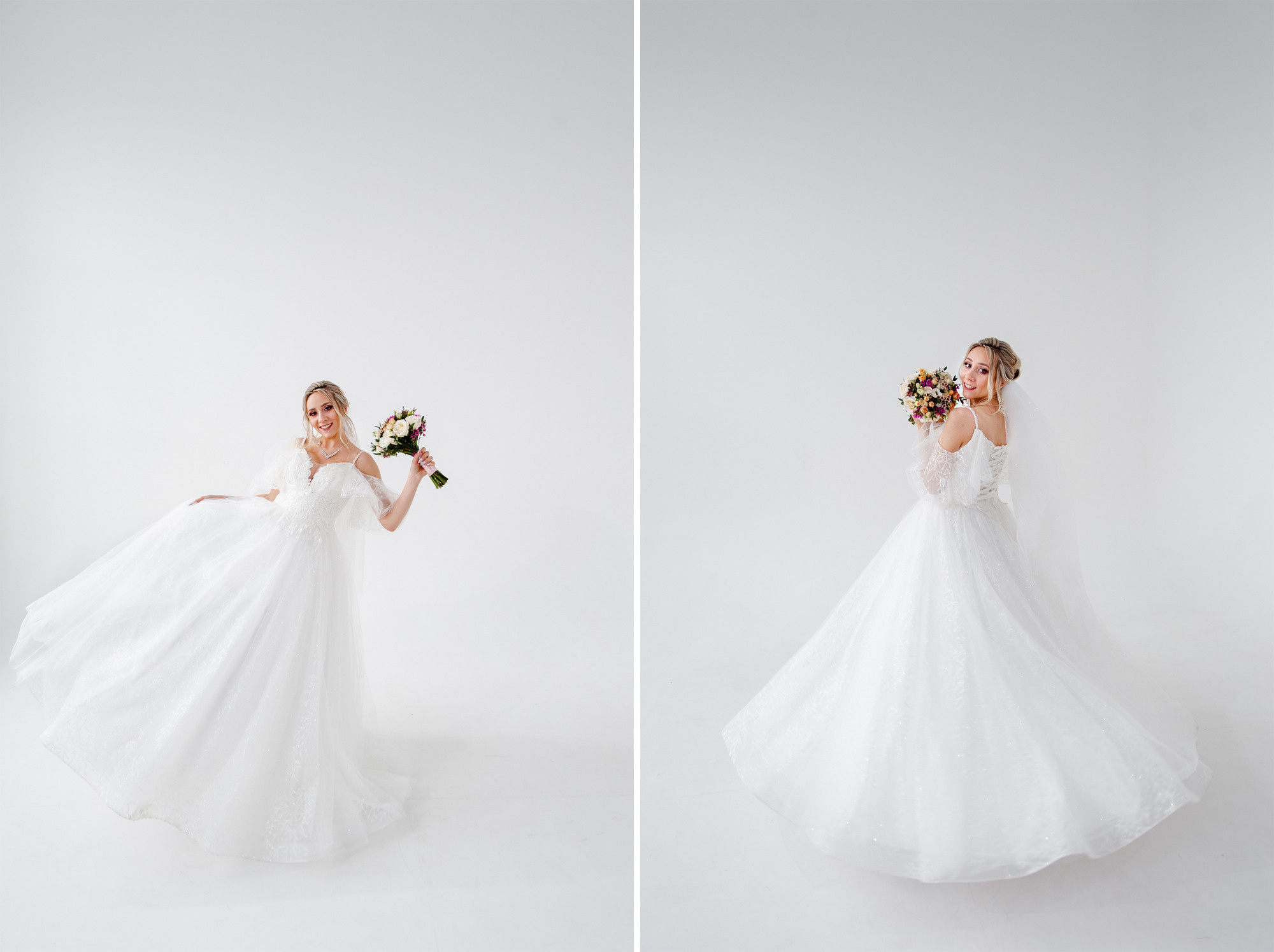 Студийная зимняя свадьба. Свадебный и семейный фотограф в Омске Мормулев Михаил