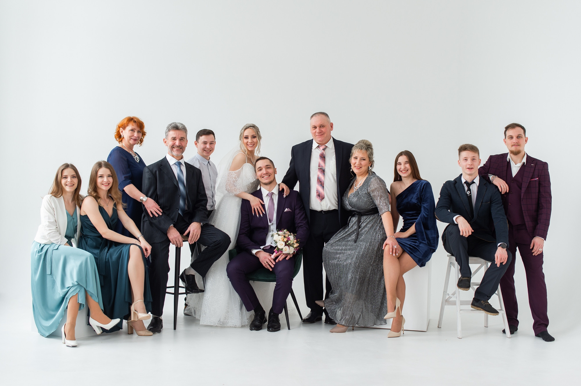 Студийная зимняя свадьба. Свадебный и семейный фотограф в Омске Мормулев Михаил