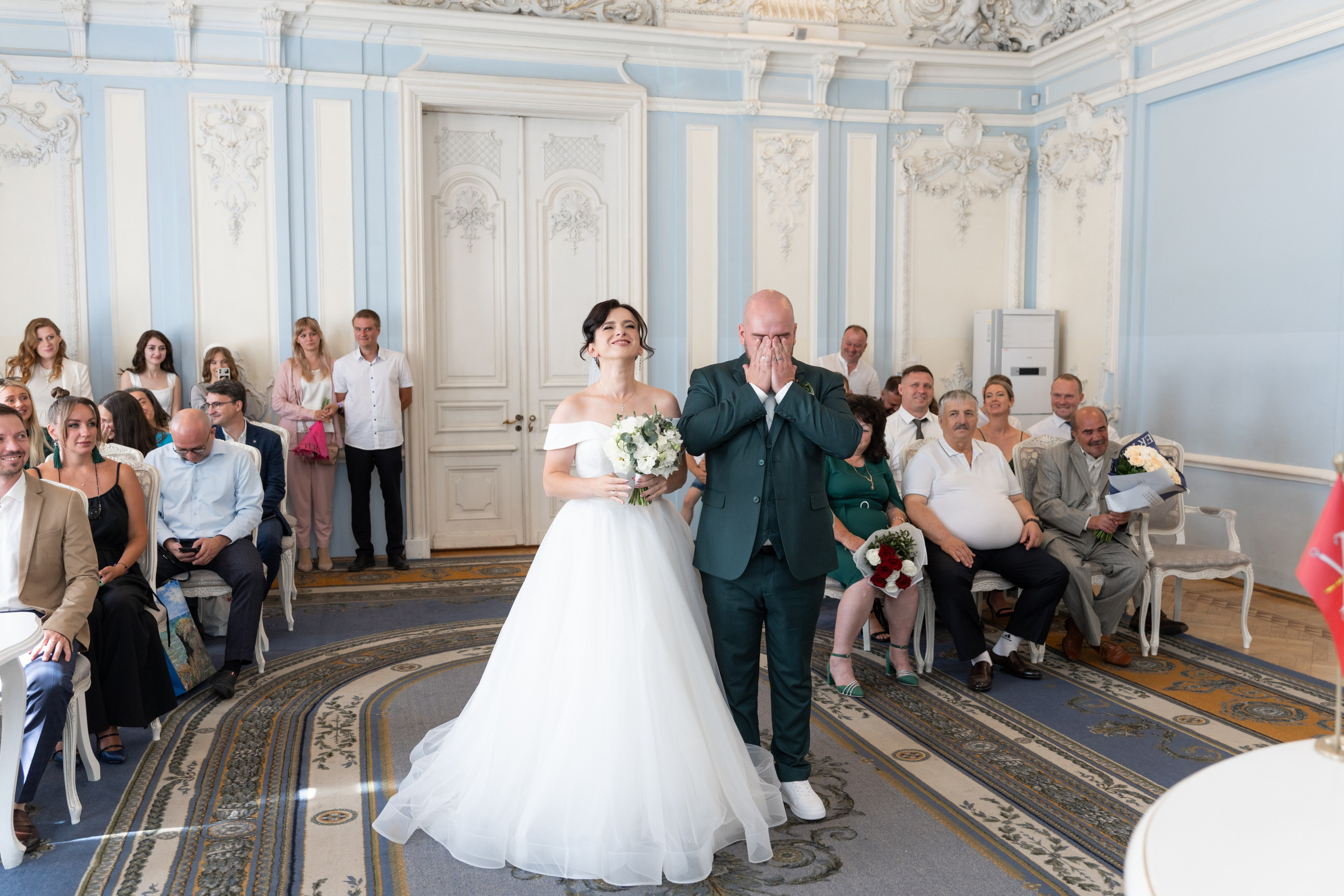 Банкет в ресторане «Амбар № 1» в городе Петергофе. Свадебный фотограф Александр Невский в Санкт-Петербурге