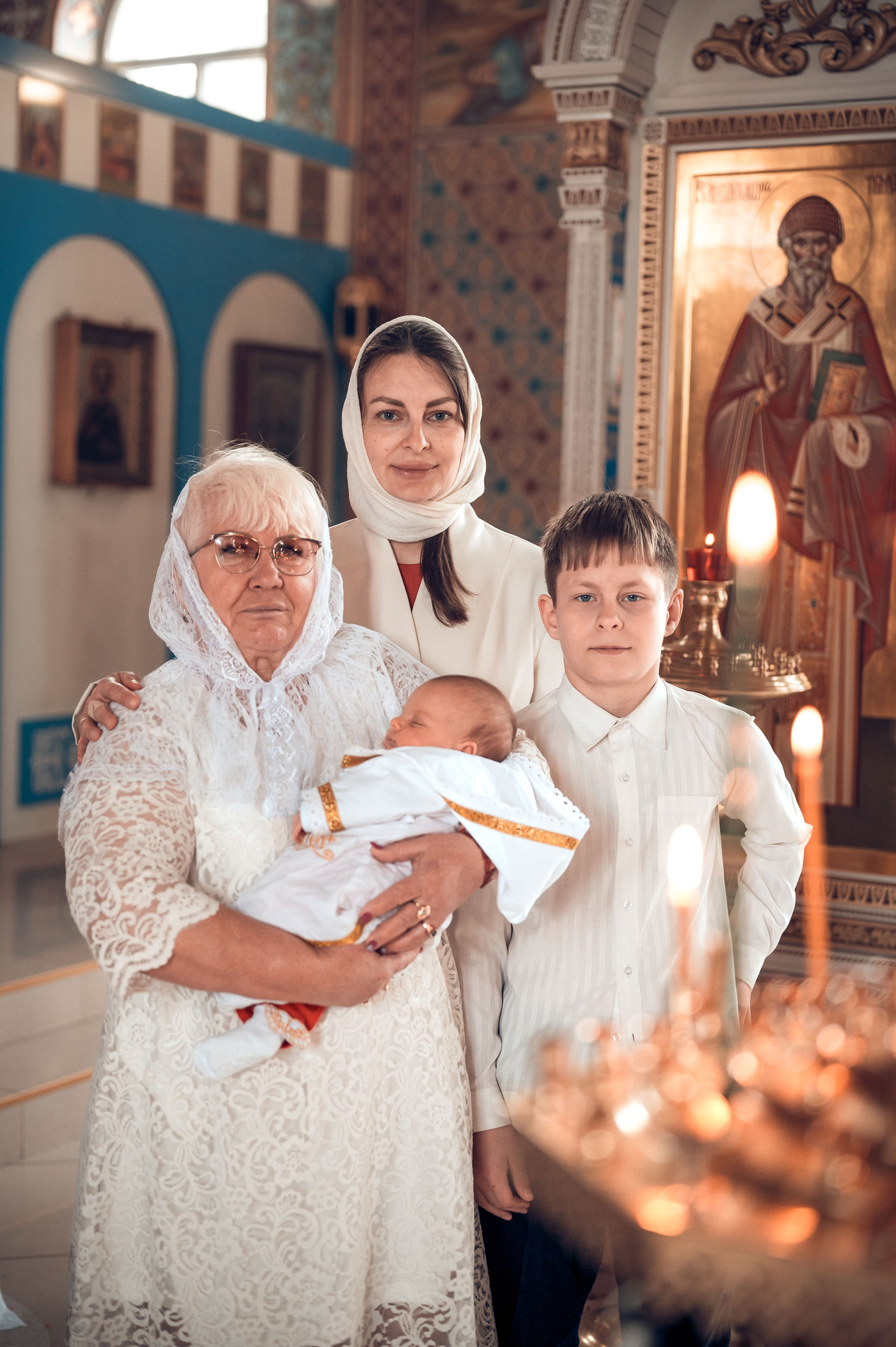 Таинство Крещения Трофима храм иконы Божией Матери «Неупиваемая Чаша». Фотограф на Таинство Венчания и Крещения в Краснодаре Абрамова Людмила