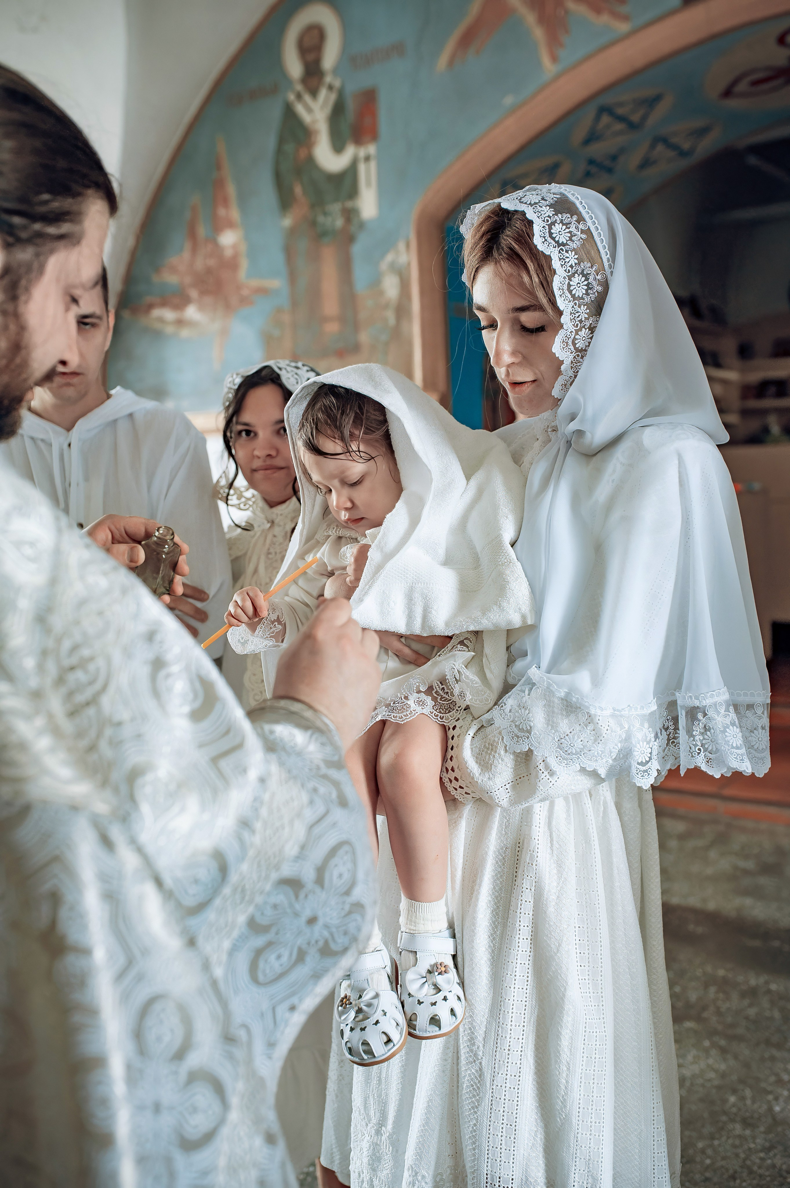 Крещение Машеньки в Свято-Троицком соборе Емельяново. Фотографы крещения/венчания  Красноярск Татьяна и Вячеслав Переваловы