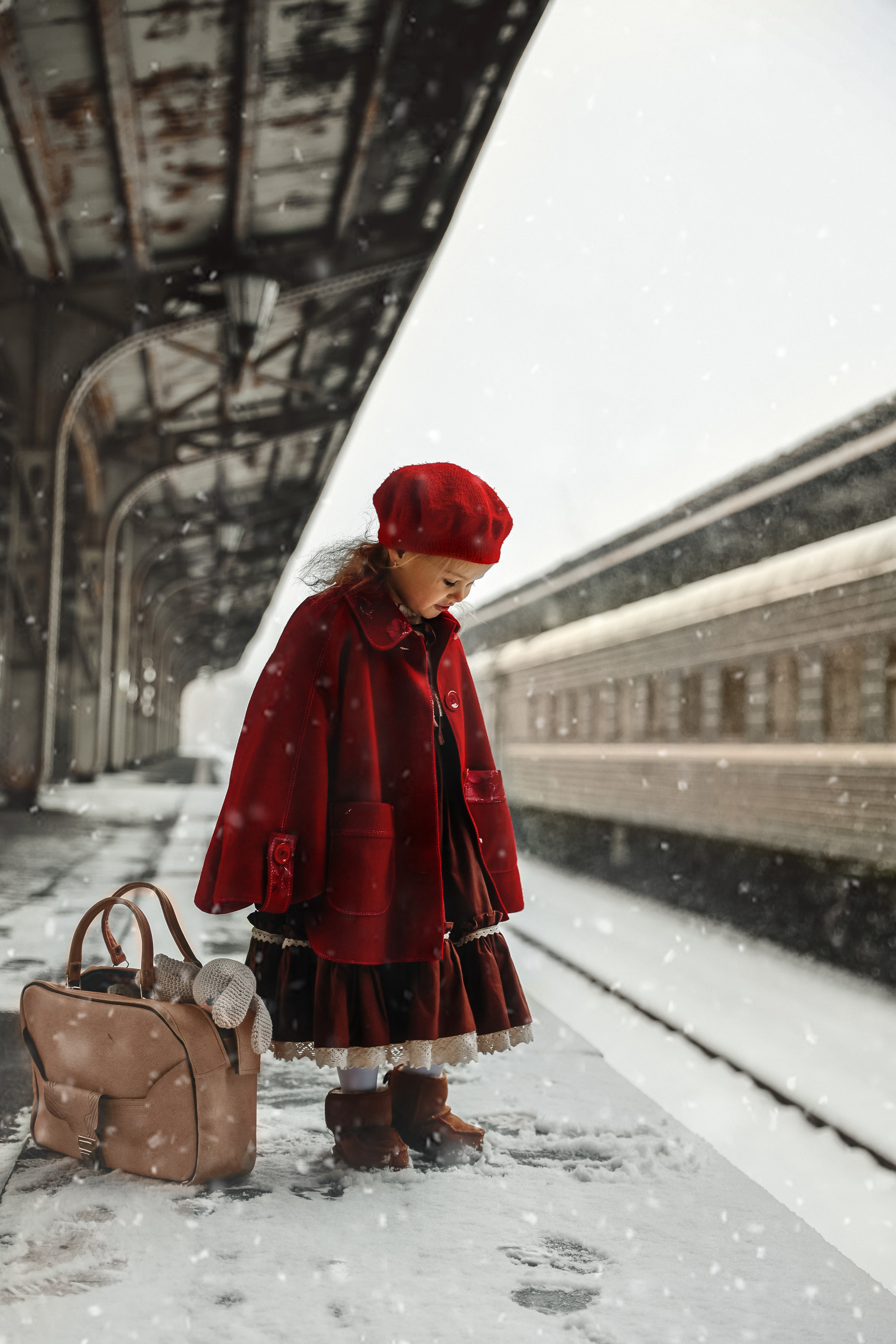 Ретро съемка на Витебском вокзале. Фотограф — Татьяна Кириллова, г. Санкт-Петербург