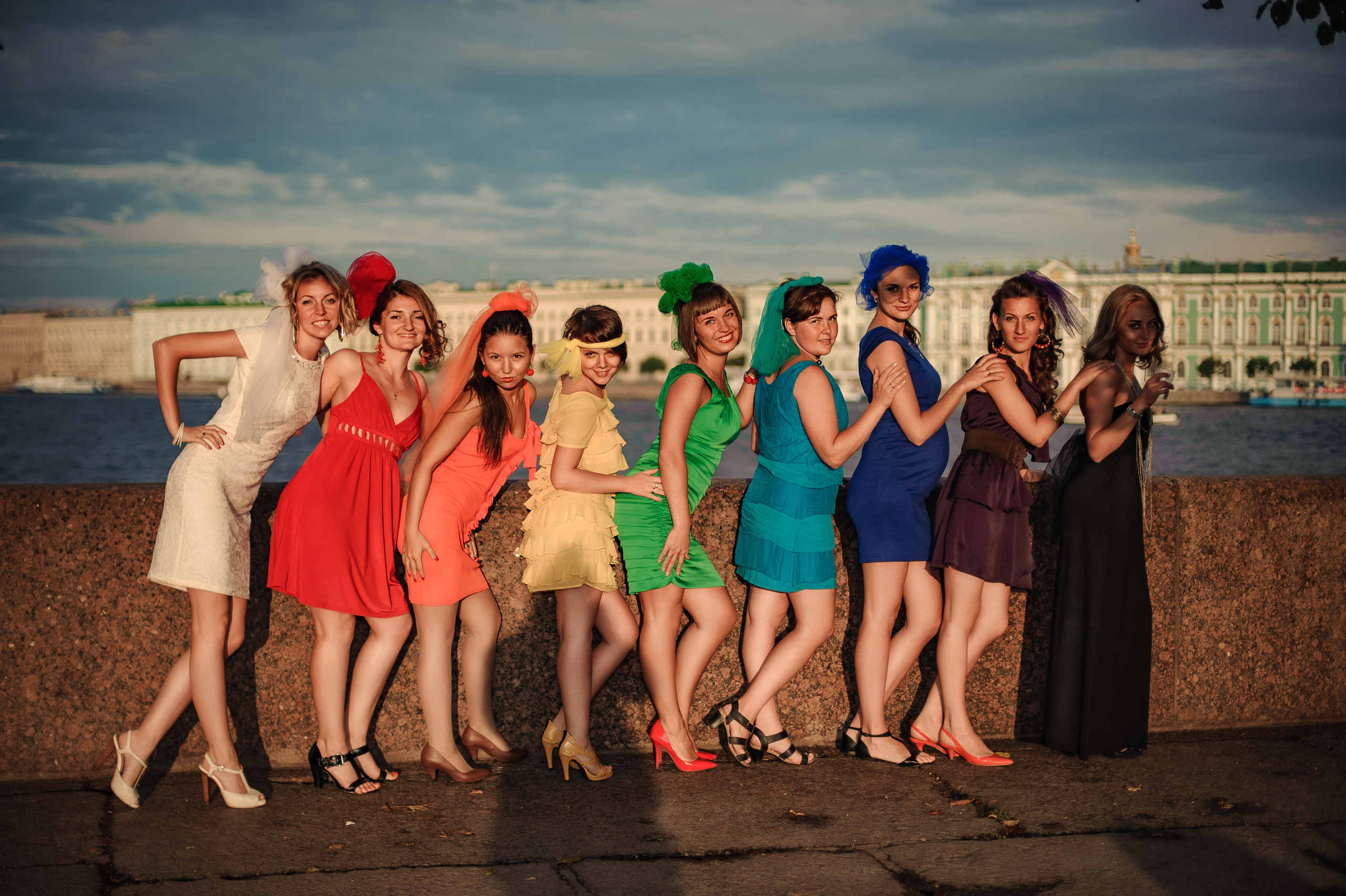 Девичник на стрелке ВО. Фотограф Алексей Лукин. Свадьба, мероприятие, корпоратив, юбилей, фотосессия, портрет. Фотосъёмка в Санкт-Петербурге. Ретушь фотографий