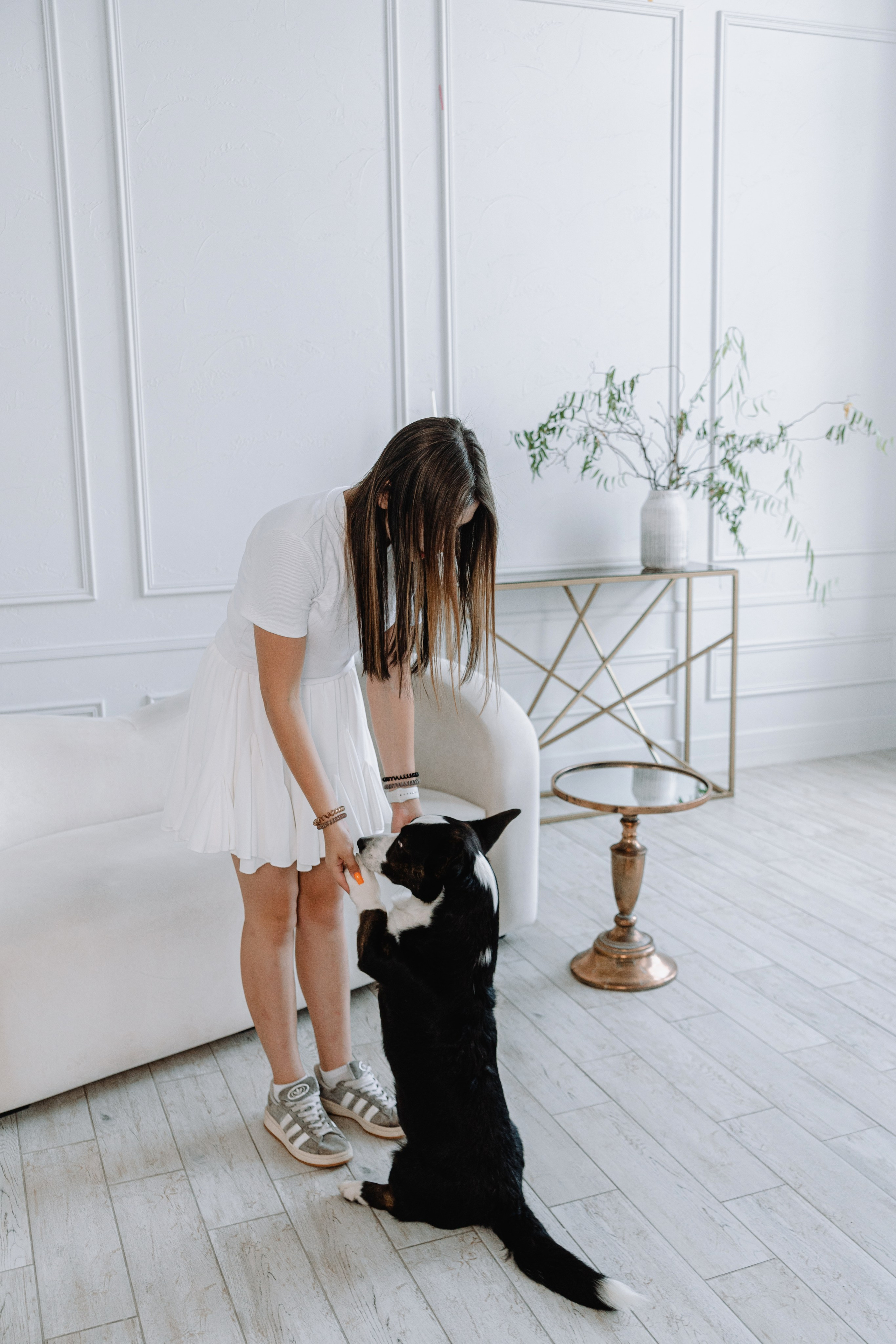 Евгения, Михаил и Дарина и собачка Чарли. Фотограф Воронеж Варвара