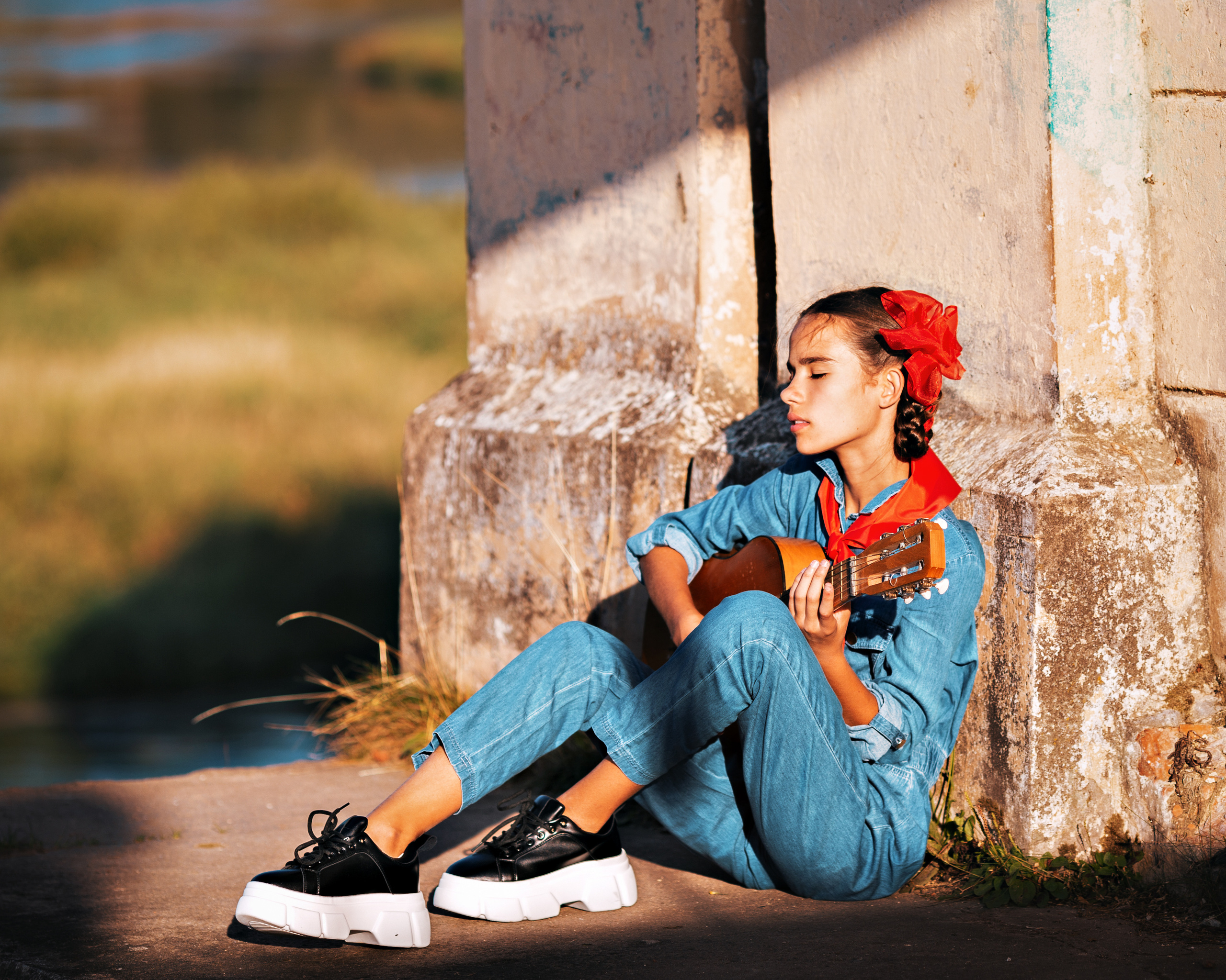 Закат на заброшенной ГЭС. Актерское и модельное портфолио. Фотограф в Москве Екатерина Коломеец