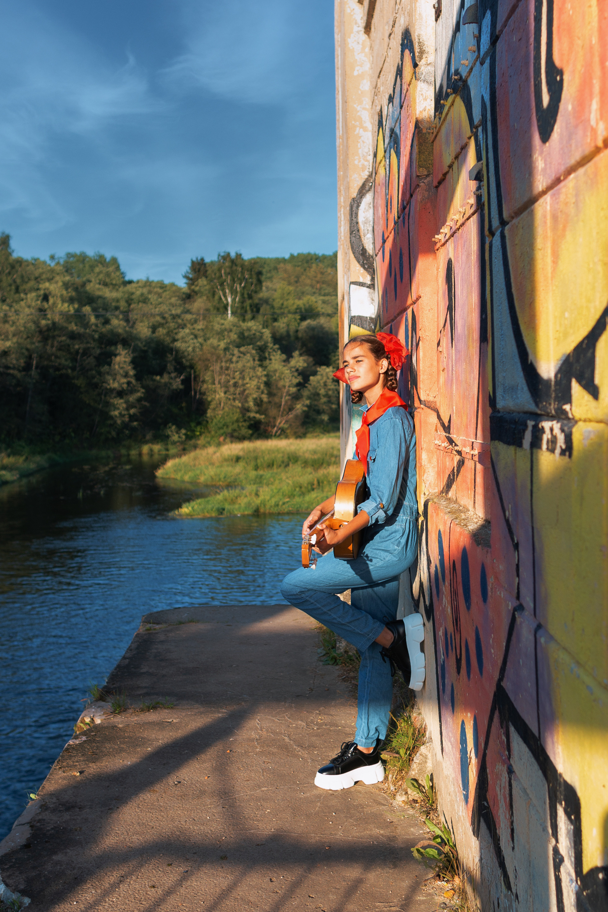 Закат на заброшенной ГЭС. Актерское и модельное портфолио. Фотограф в Москве Екатерина Коломеец