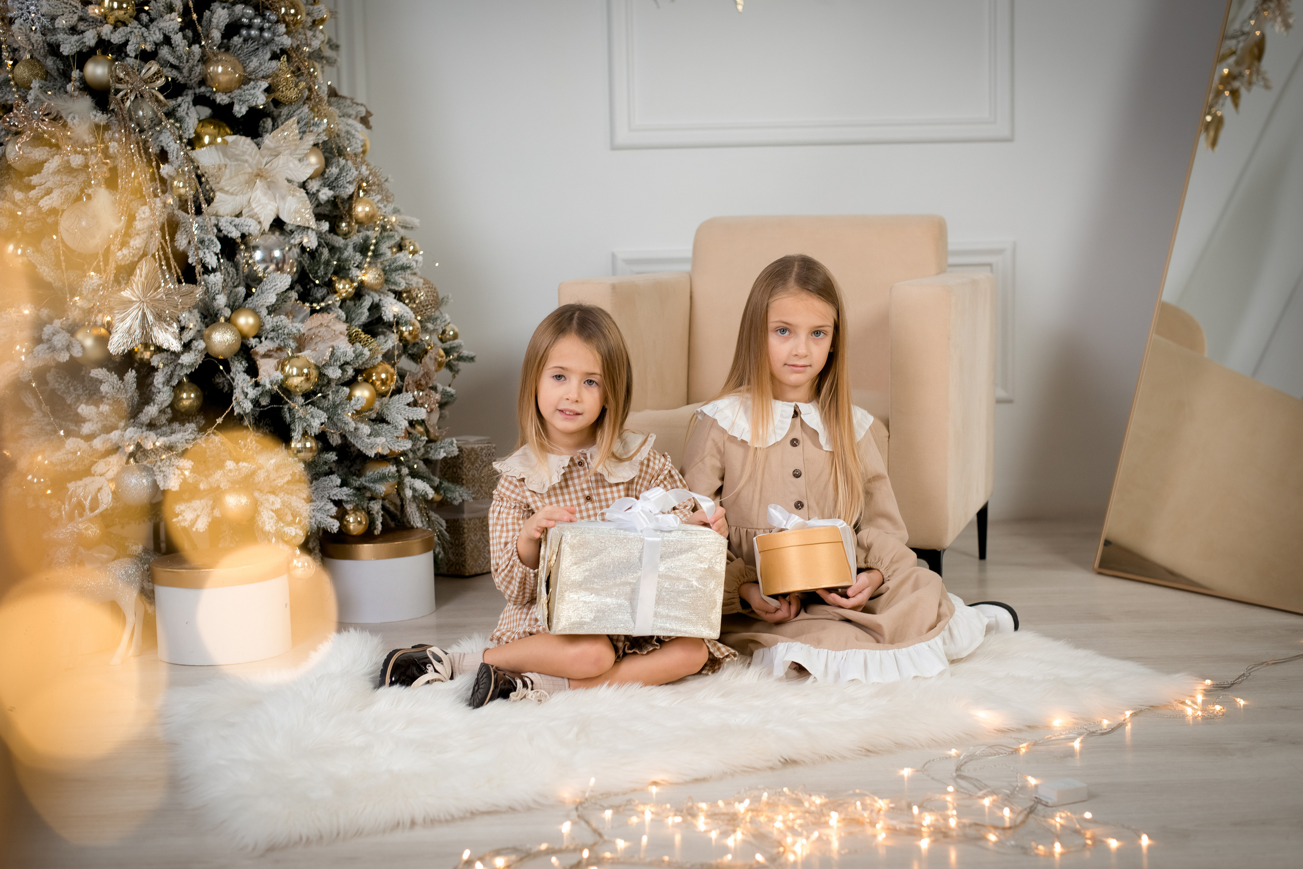 Красивая Новогодняя фотоистория мамы с дочурками. Детский и семейный фотограф в Йошкар-Оле Светлана Кропочева