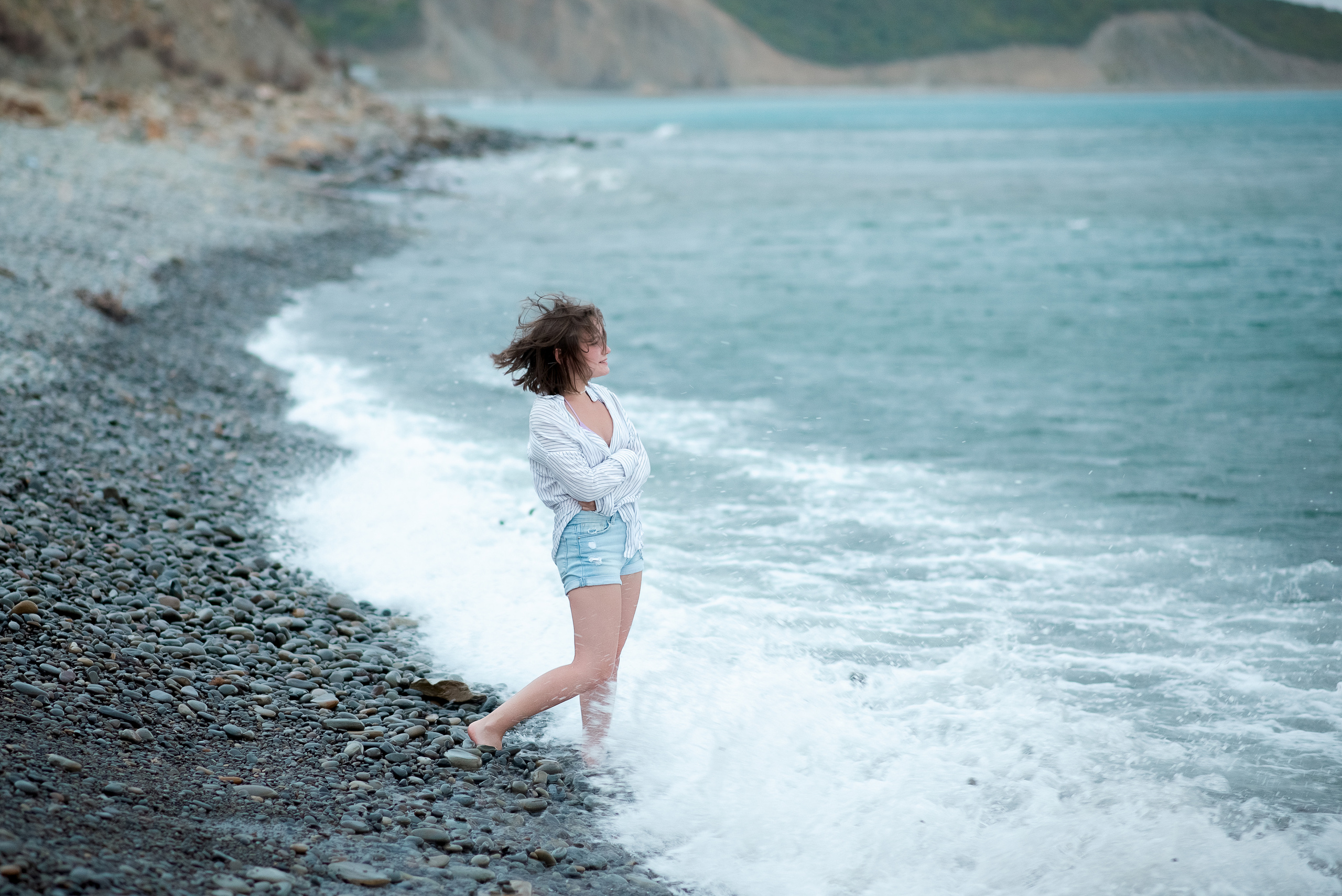 Женский портрет на берегу моря. Детский и семейный фотограф в Йошкар-Оле Светлана Кропочева