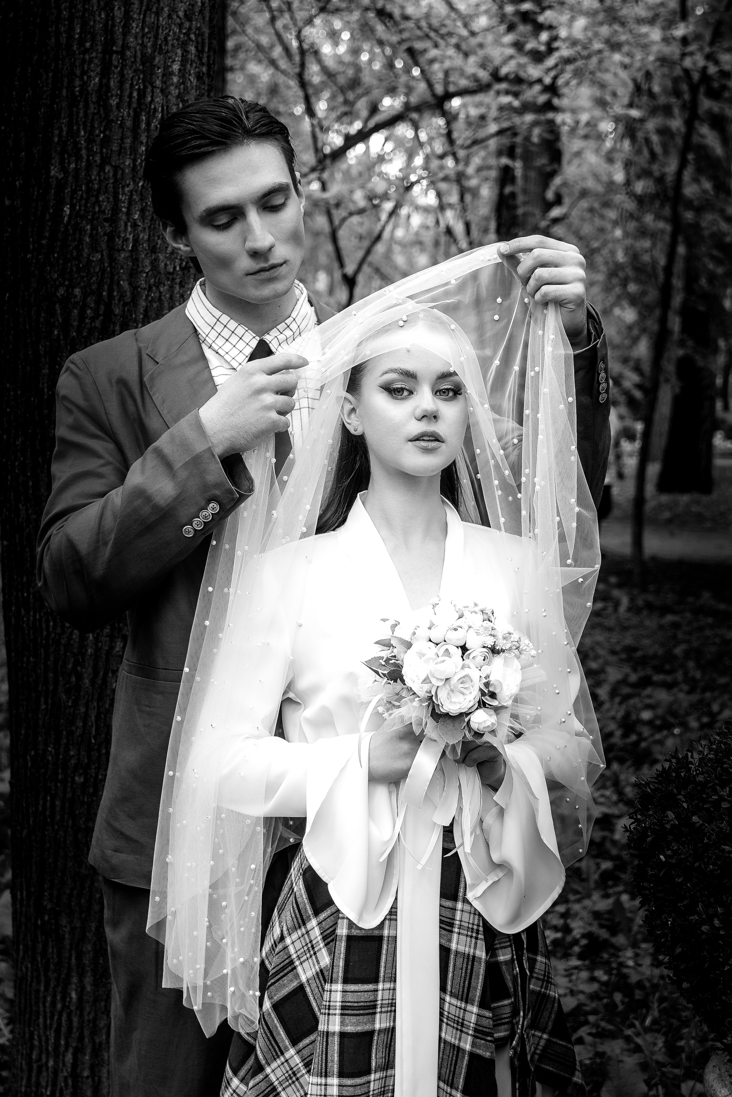 Свадьба под дождем «Марина-Марк». Свадебный/Портретный фотограф снимаю в Москве