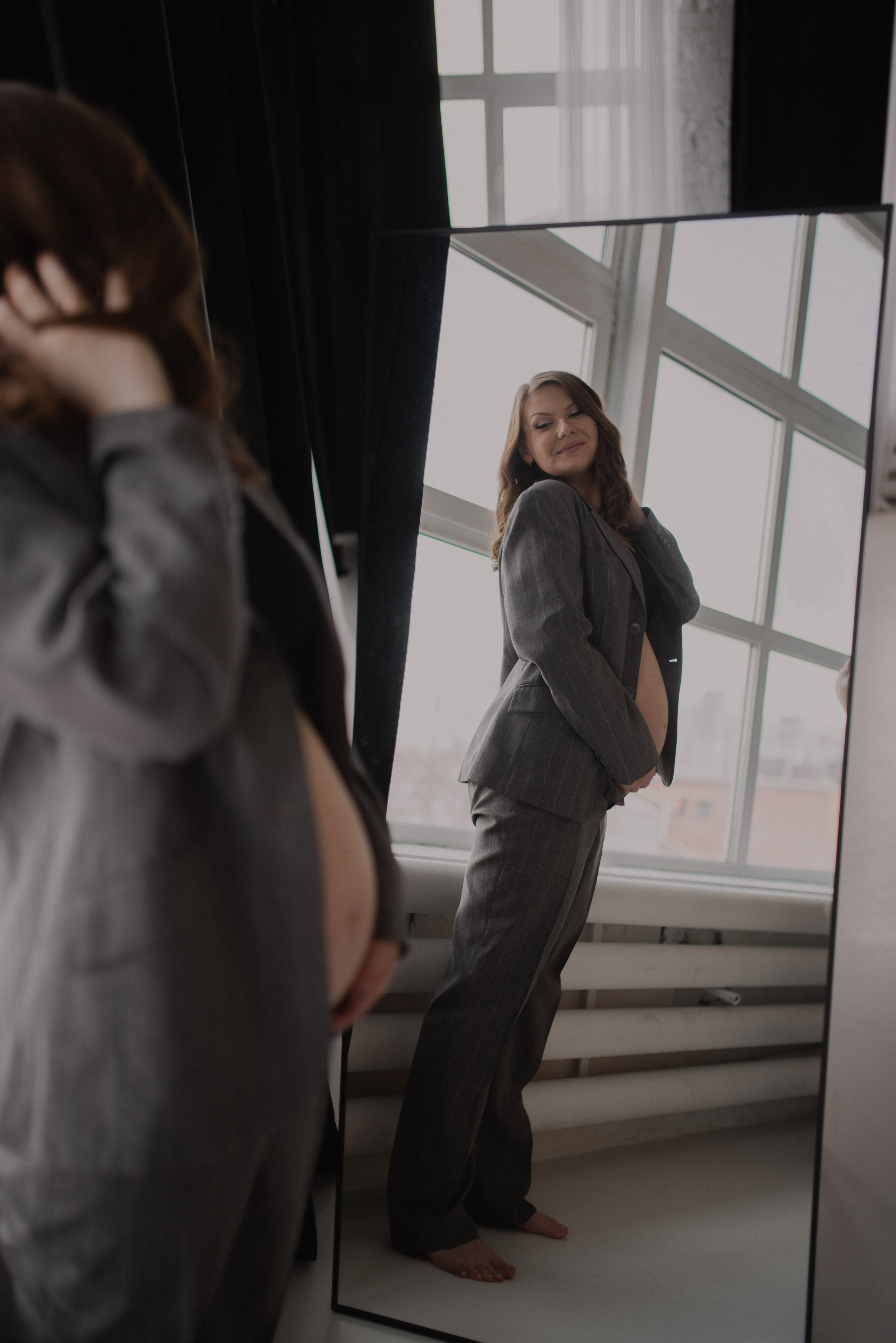 Фотосессия беременности в студии Бутово. Семейная фотосессия Бутово Москва фотограф Алина Морщагина