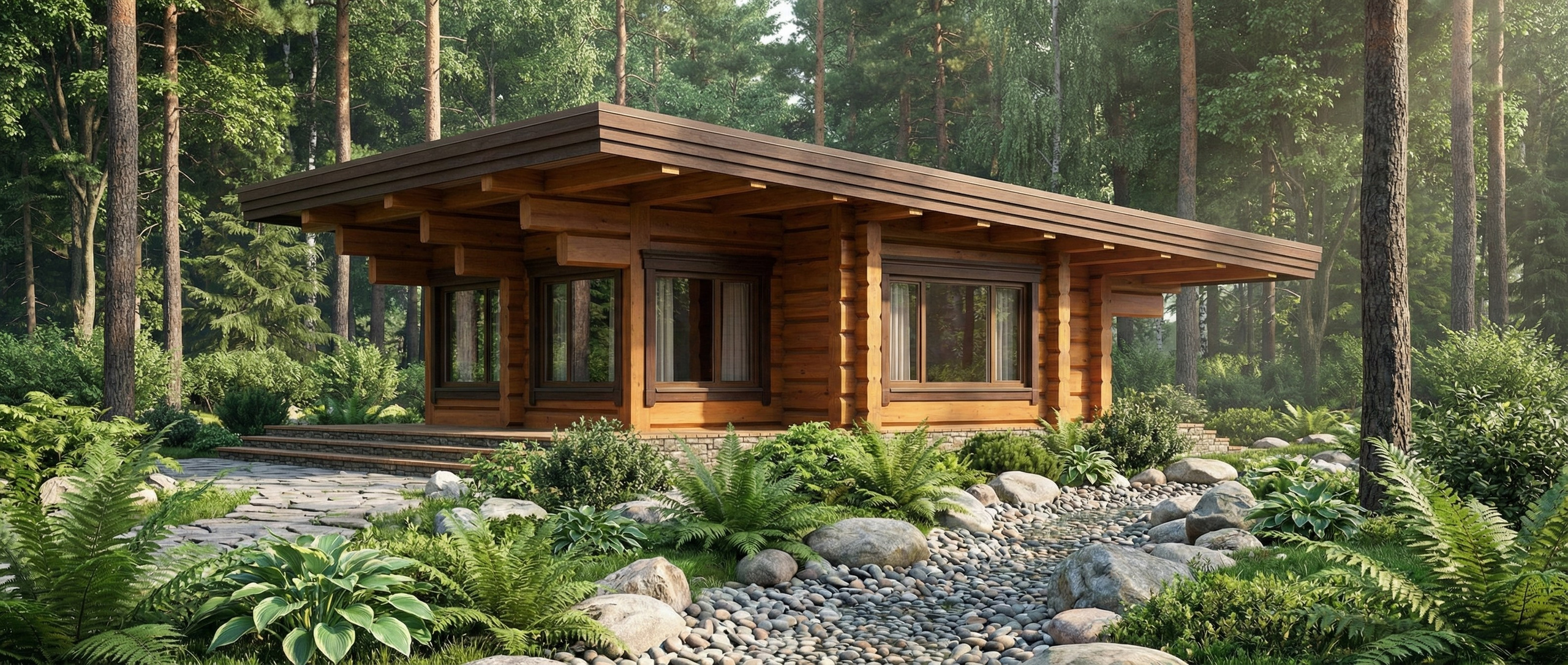 Баня из лафета, 45 м². Архитектор Касаткин и Партнёры