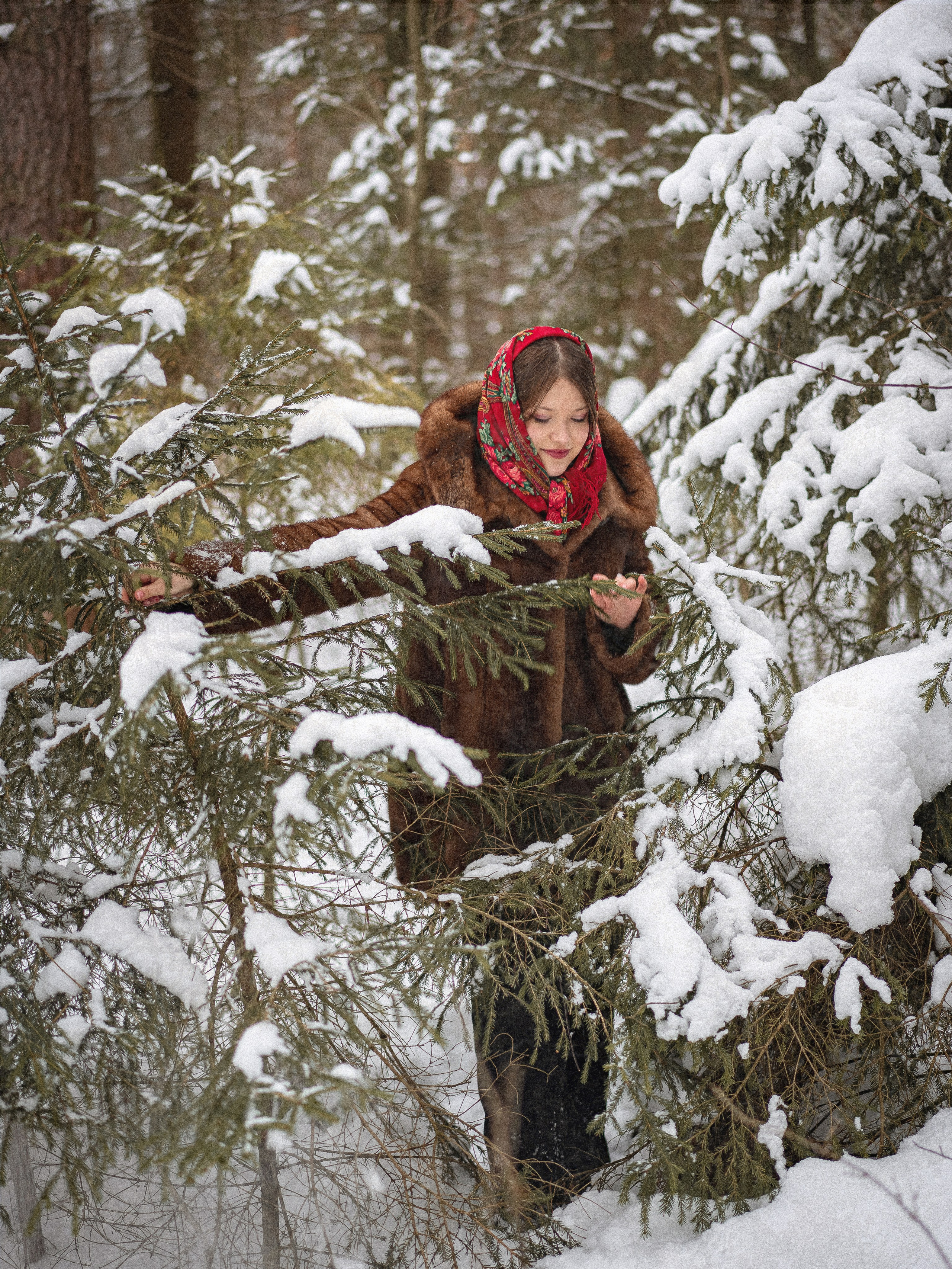 Ольга — фотосессия в зимнем стиле. Фотограф Москва