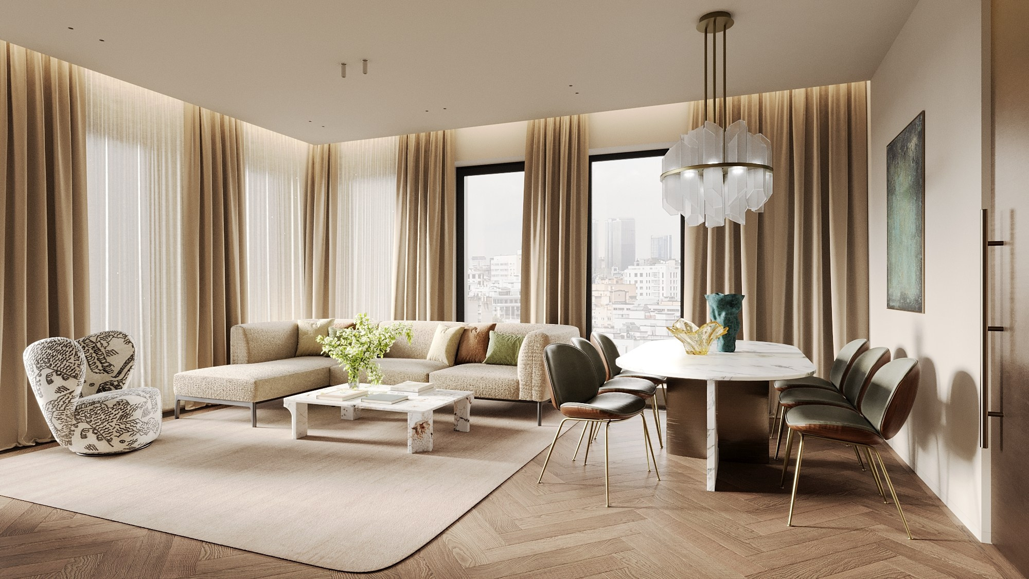 ЖК Садовые Кварталы. 3D Визуализация интерьеров и архитектуры — Никита Афиногенов