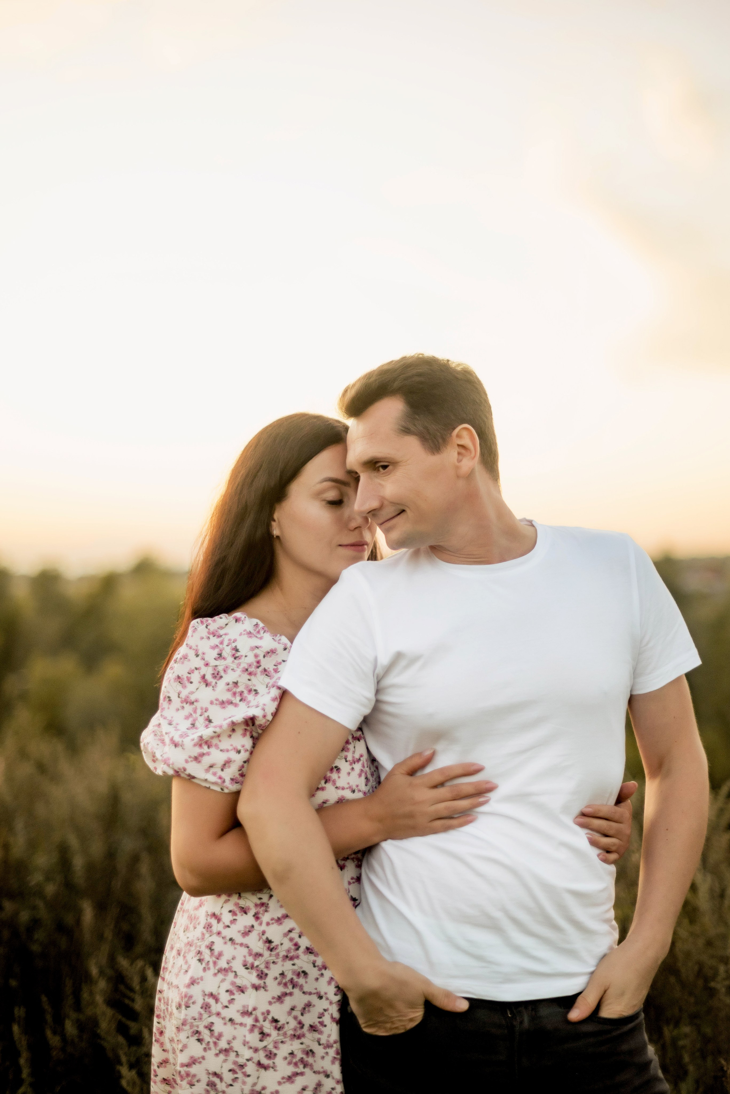 Закат в августе в шубке лисы. Свадебный и семейный фотограф в Новосибирске, Санкт-Петербурге, Москве