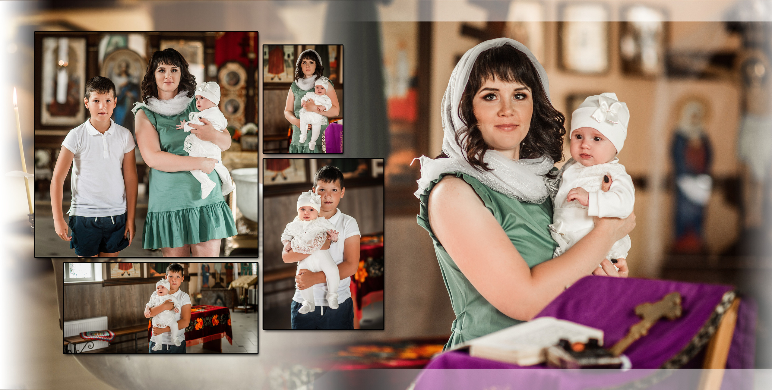 ✓ Фотокнига " Крещение Марьяны». Фотограф Юрий Якименко. Школьный, семейный и свадебный фотограф в Гоме