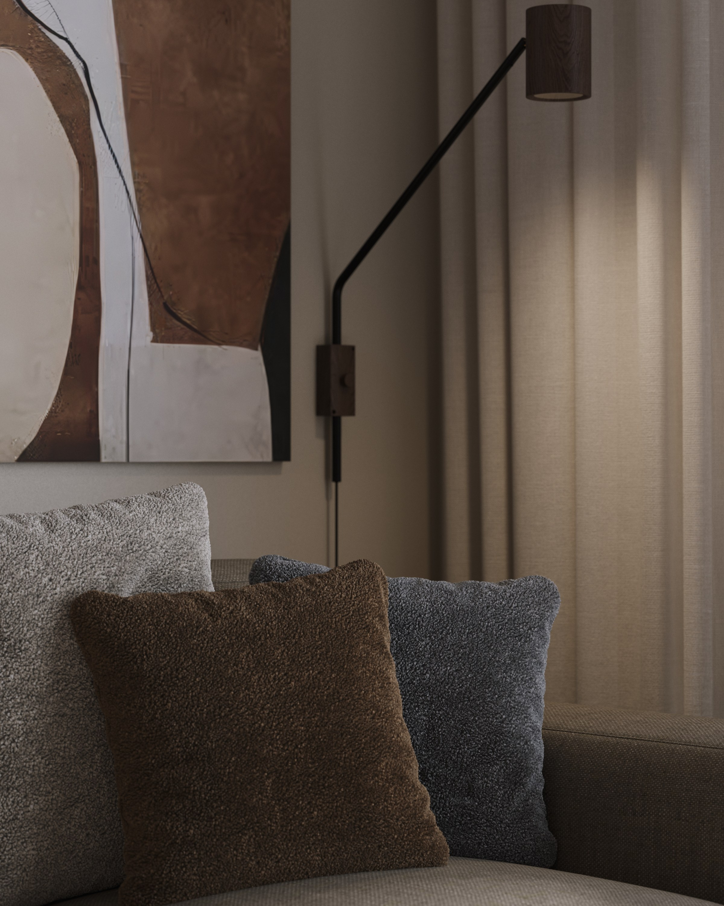 30 m² КУХНЯ-ГОСТИНАЯ. 3d визуализатор