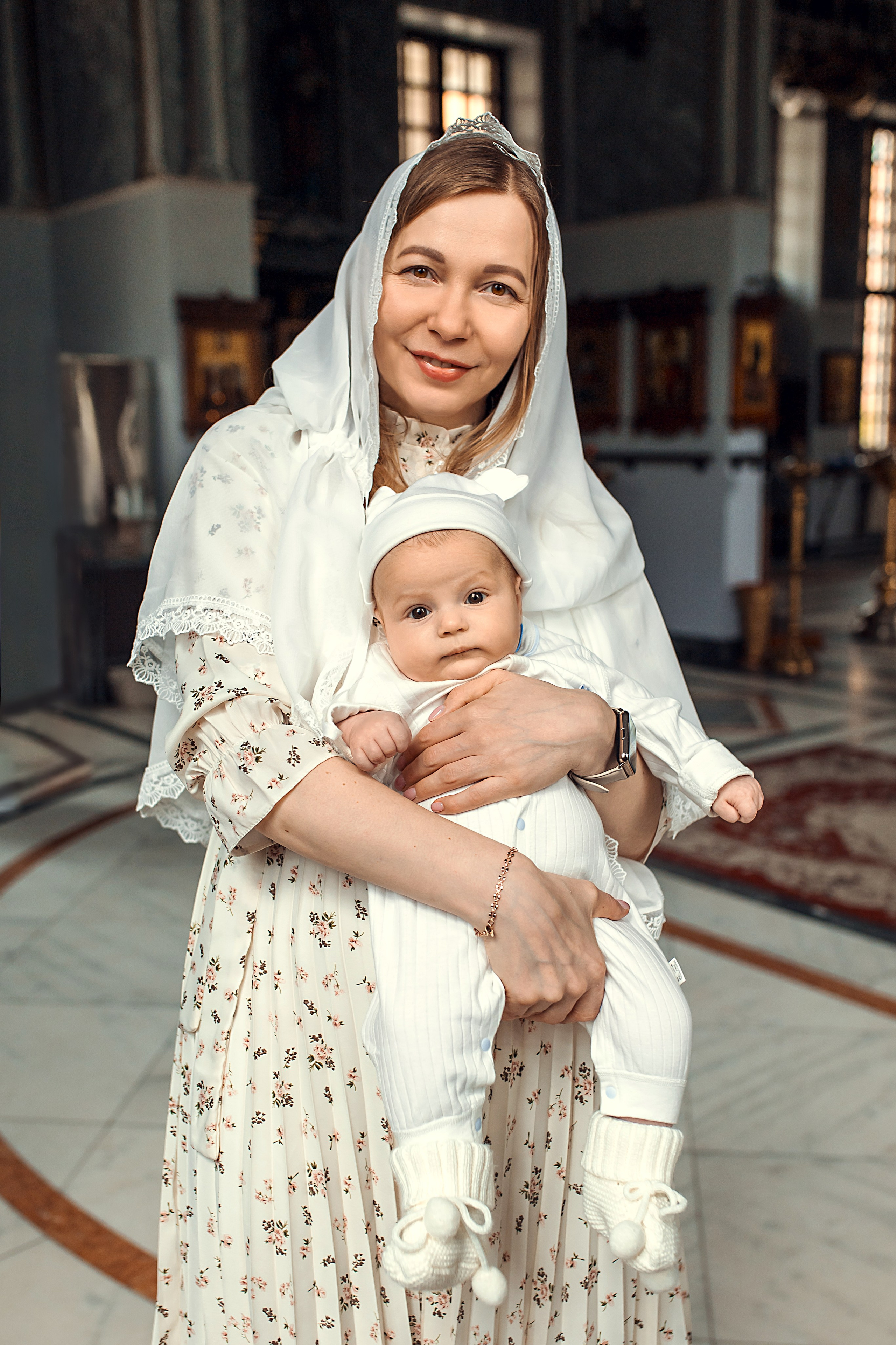 Крещение в Храме святого Иннокентия. Профессиональный фотограф в Москве и Мо Мария Шантарёва