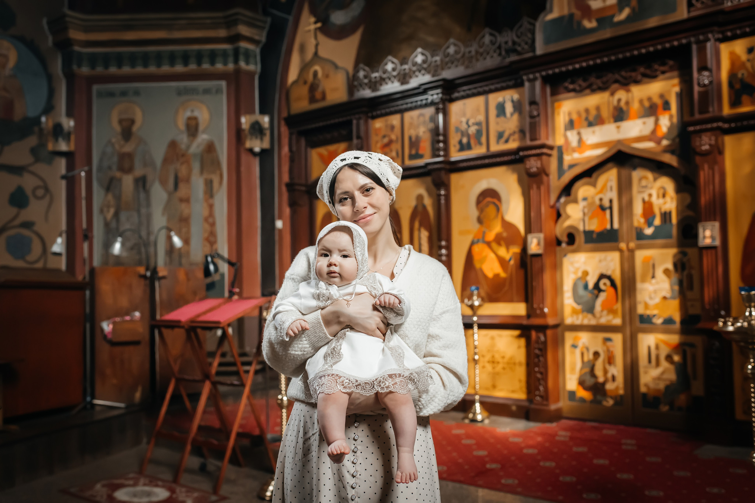 Крещение Алисы в Успенском Храме Красногорск. Фотограф на крещение и венчание Москва  Надежда Баланина