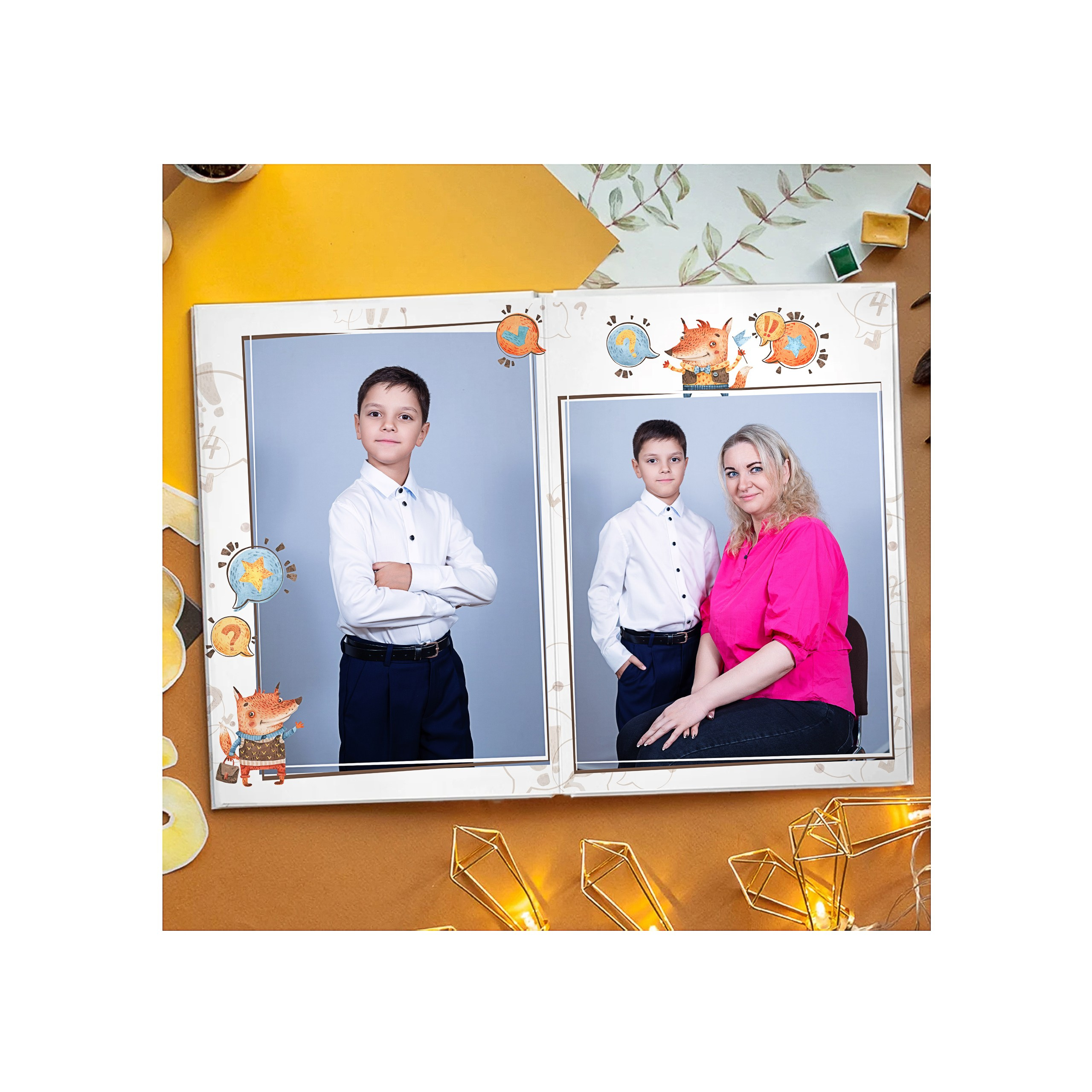 Выпускной альбом 1-4 класс за 2400 руб. на 2 разворота. Выпускной школьный альбом в Москве / Школьный фотограф Юлия Михайленко