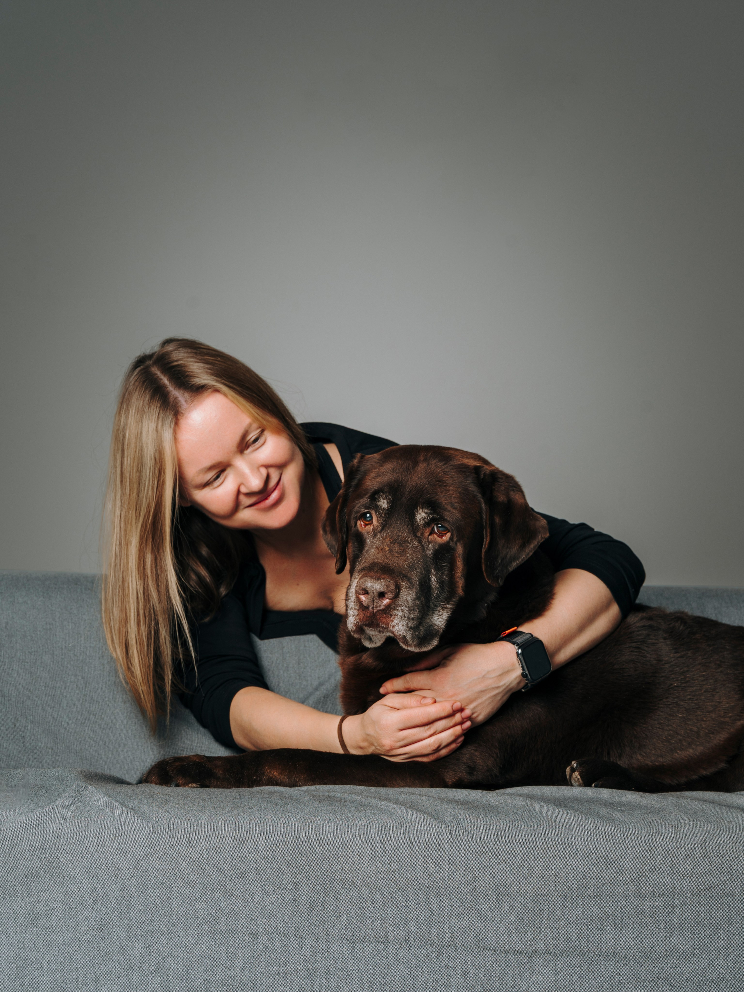 Оля и Шерлок. Семейный фотограф анималист Ананьева Мария — Москва