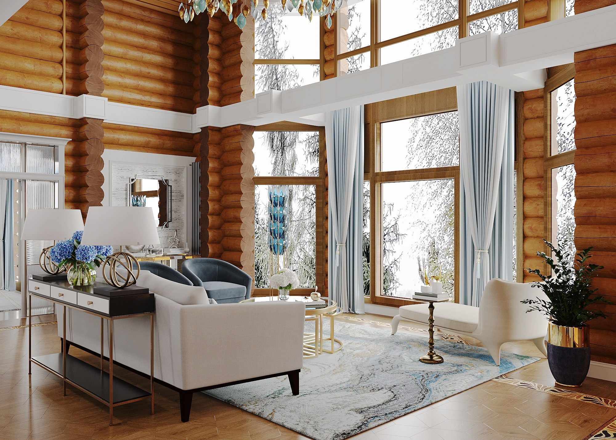 CASA A NIKOLINO - 3, MOSCA. Irina Balykina — Interior 3D Visualisation