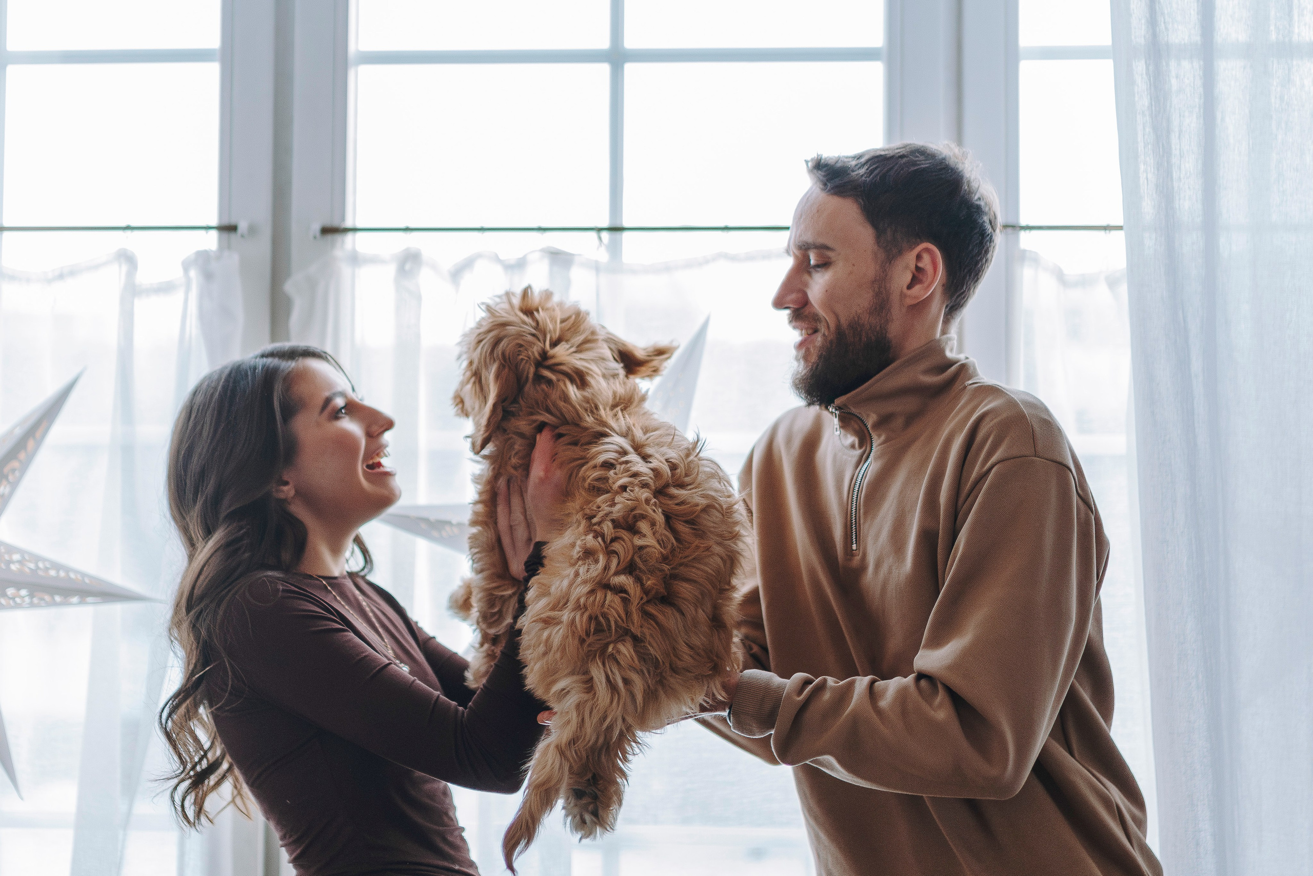 Мёрфи, Таня и Антон. Фотограф анималист в Спб недорого Олеся Майорова
