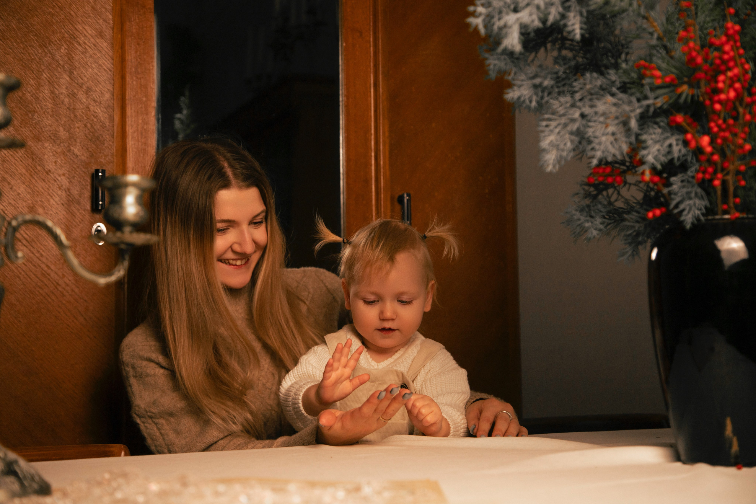 Новогодняя съёмка в фотостудии