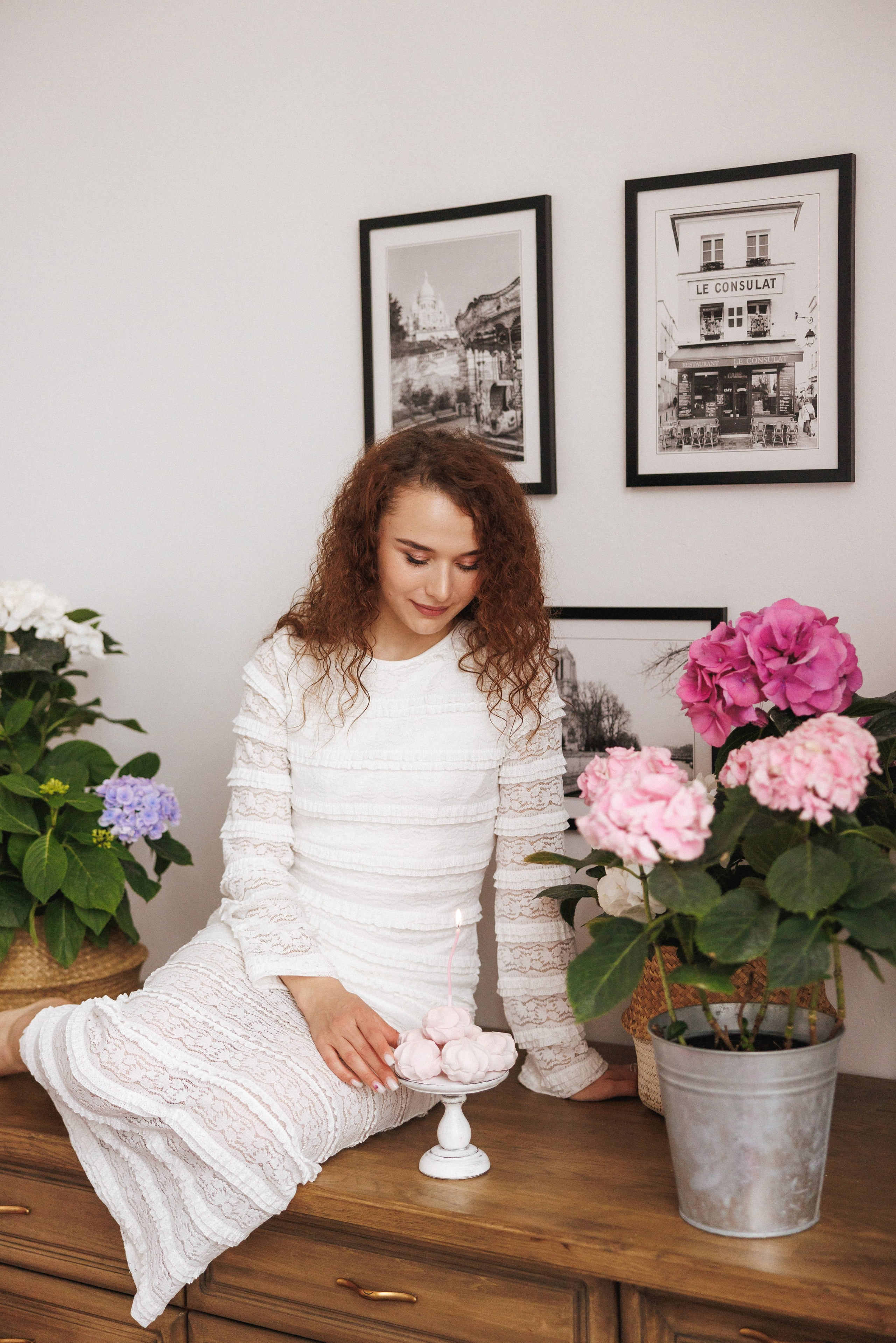 Фотосессия с живыми цветами Гортензии, город Краснодар, фотостудия «Истории». Семейный и детский фотограф в Краснодаре Анна Трашкова