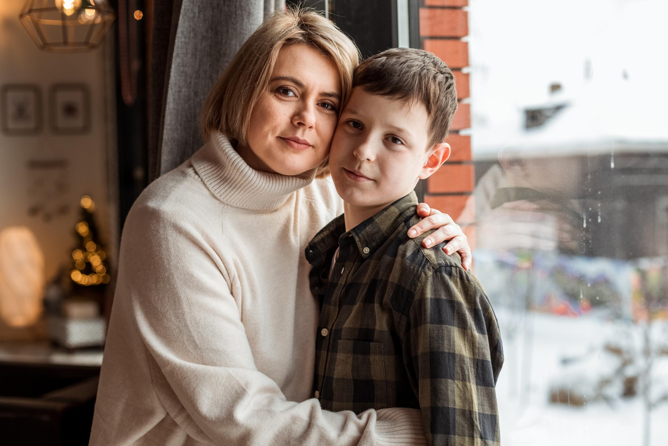 Новогодняя съемка для Светланы с детьми. Женский семейный фотограф Тула Москва Захарова Анна