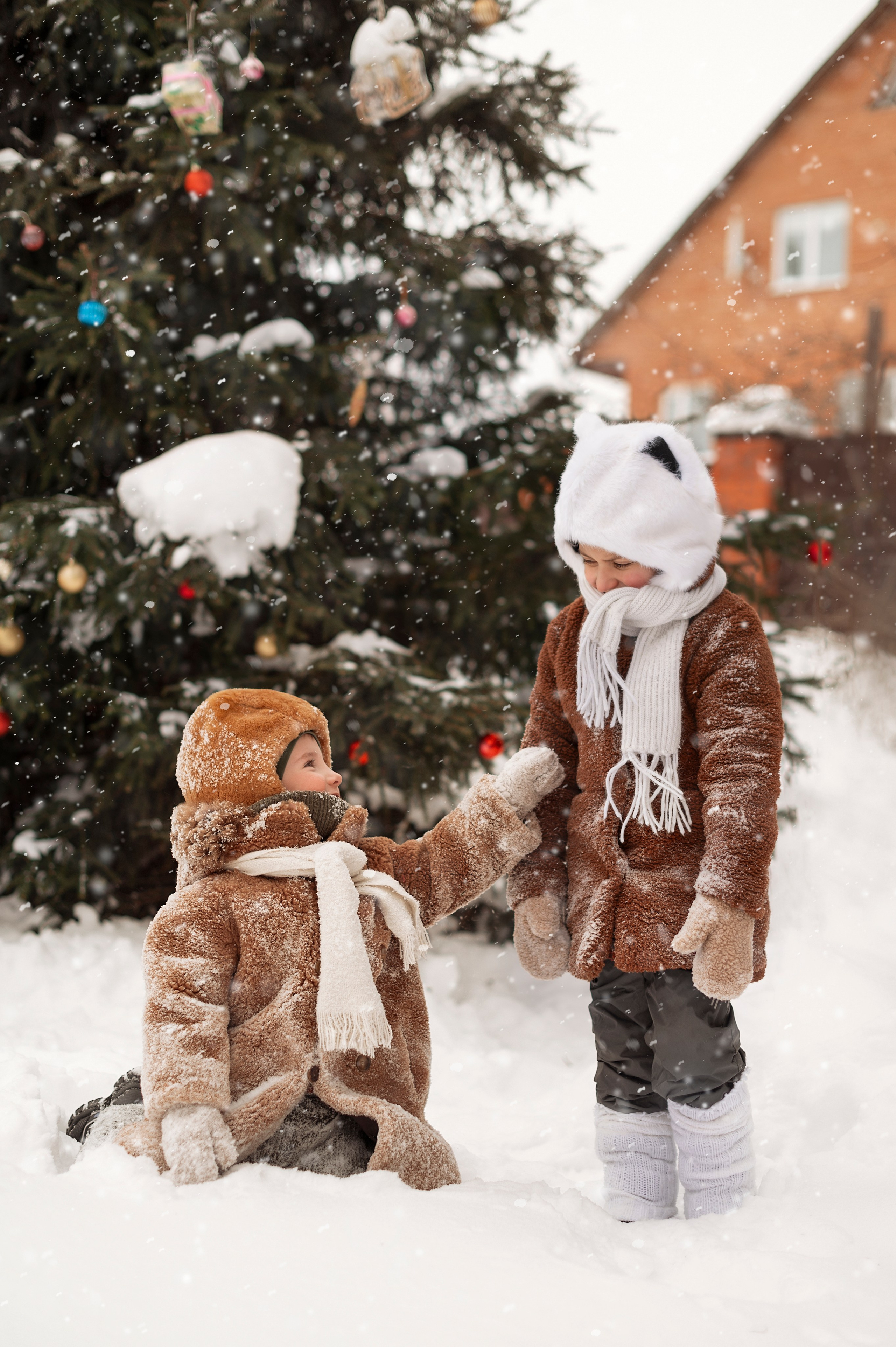 Новогодняя деревенская ретро история. Детский и семейный фотограф г. Москва Оксана Катаджи