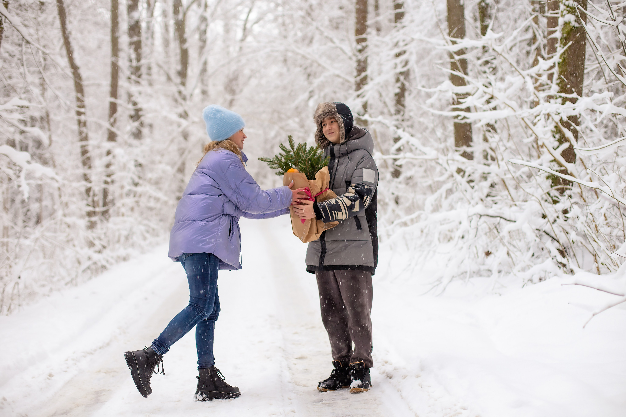 Катя и Тима. Когда выпал снег. Фотограф в Калининграде Решетникова Алина