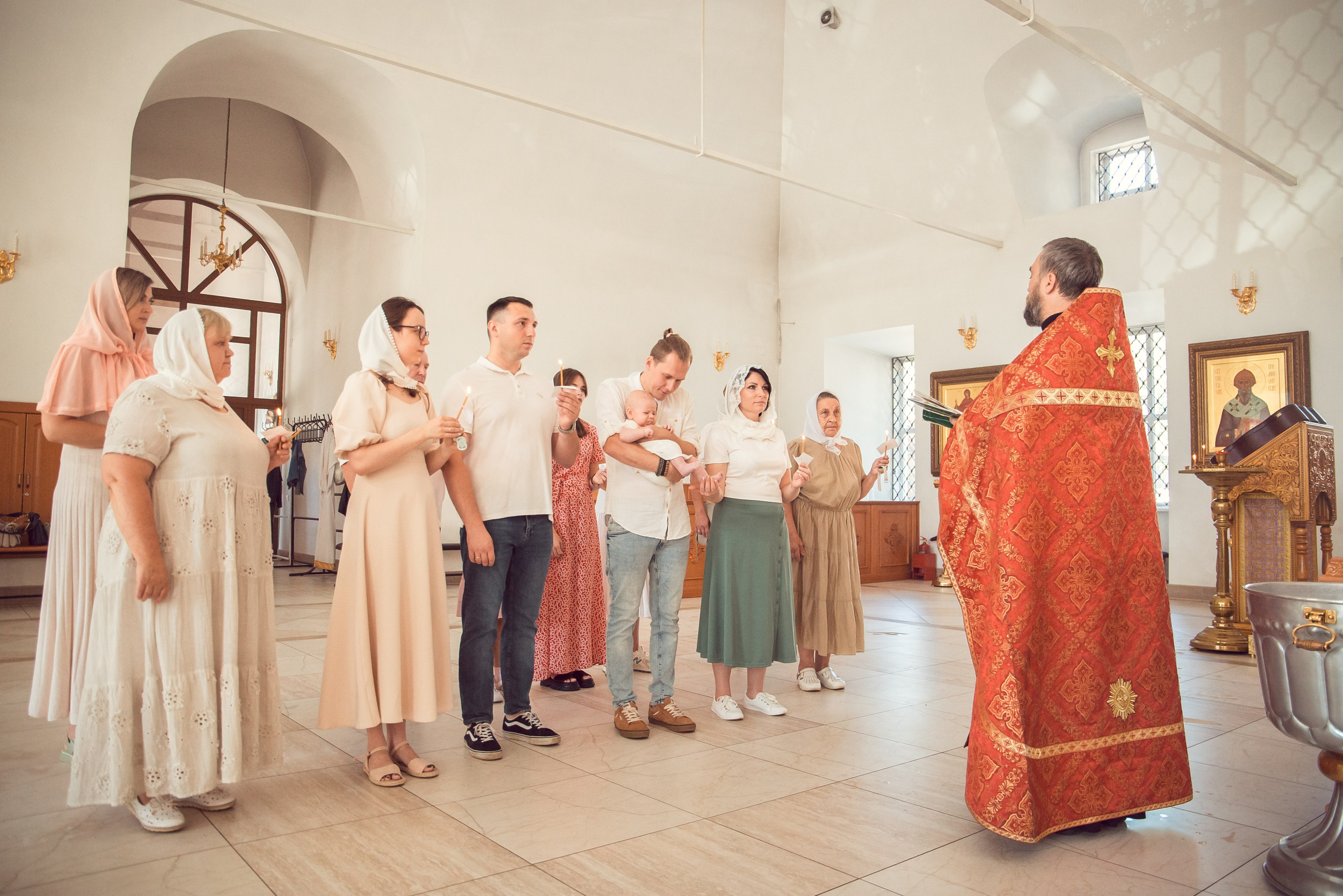 Крещение Ильи в Храме Святых Бессребреников и чудотворцев Космы и Дамиана в Калуге