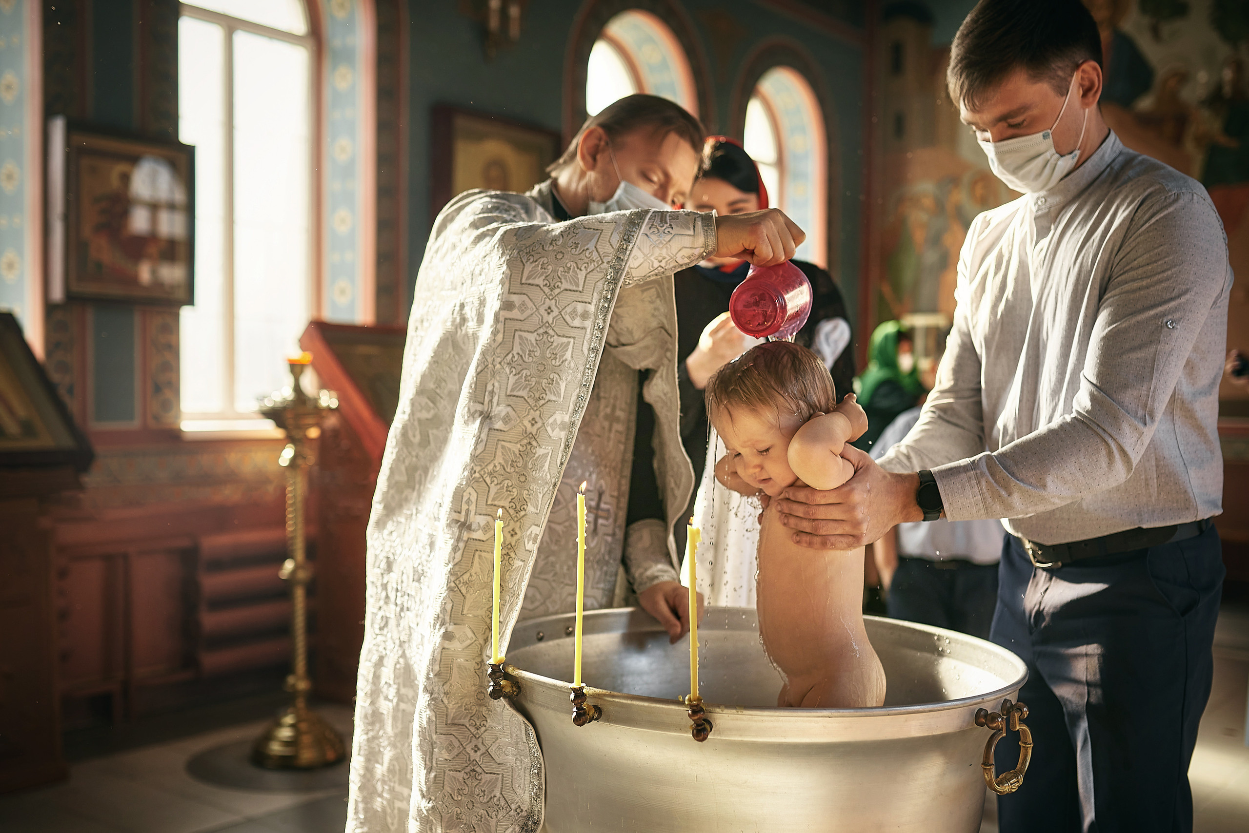 Крещение Павла и Таисии в храме равноапостольных Кирилла и Мефодия. Семейный фотограф в Ростове-на-Дону Татьяна Литвинова