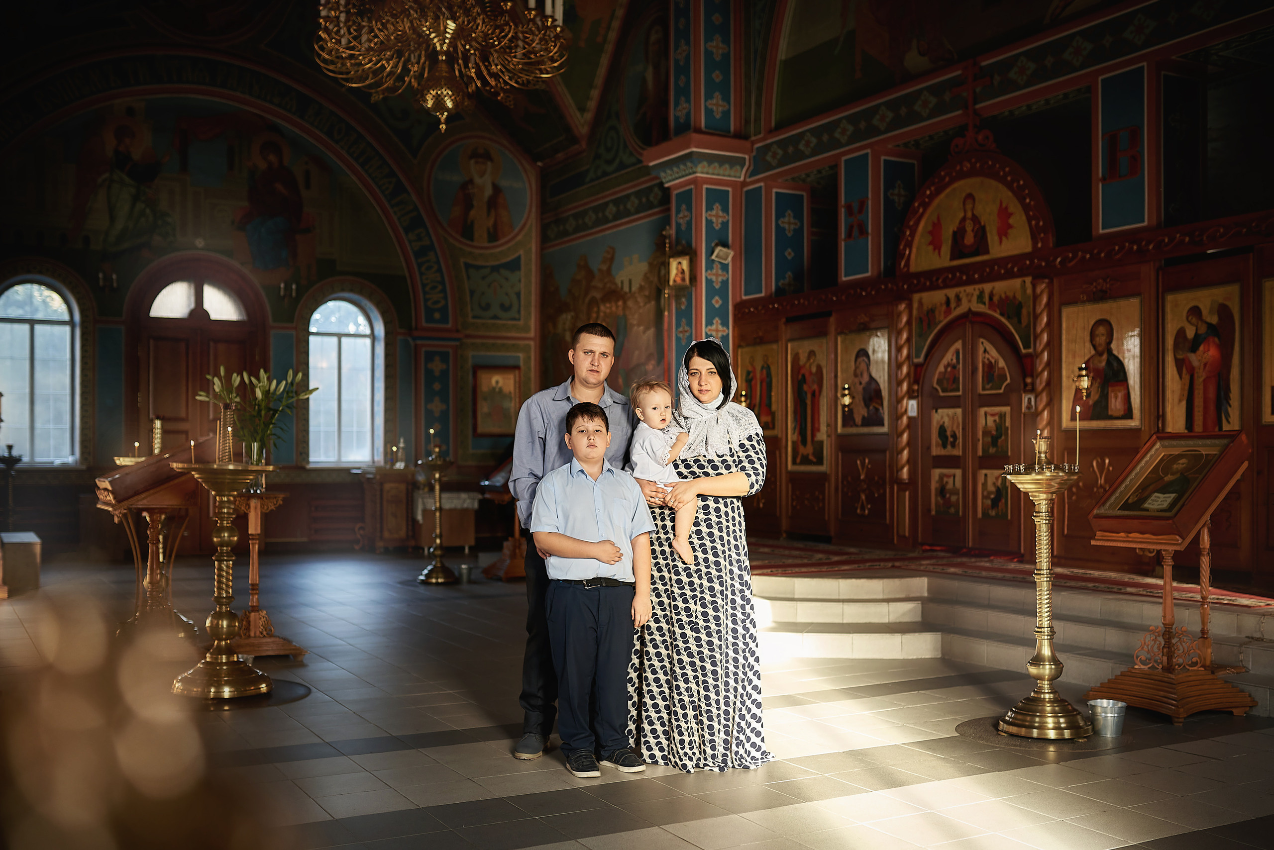 Крещение Павла и Таисии в храме равноапостольных Кирилла и Мефодия. Семейный фотограф в Ростове-на-Дону Татьяна Литвинова