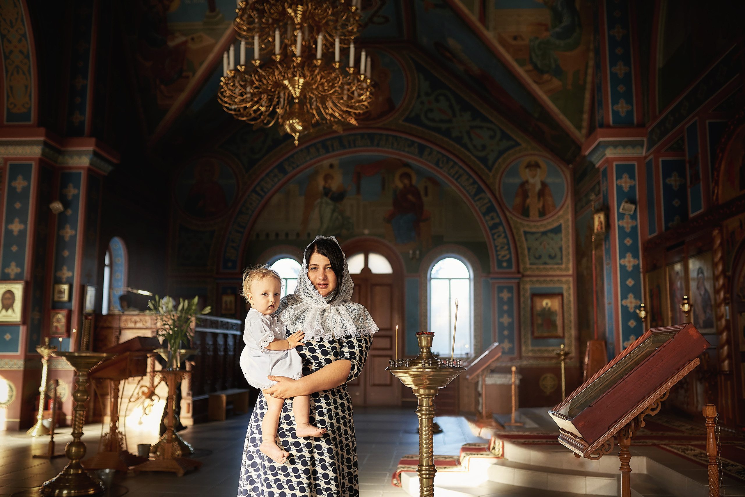 Крещение Павла и Таисии в храме равноапостольных Кирилла и Мефодия. Семейный фотограф в Ростове-на-Дону Татьяна Литвинова