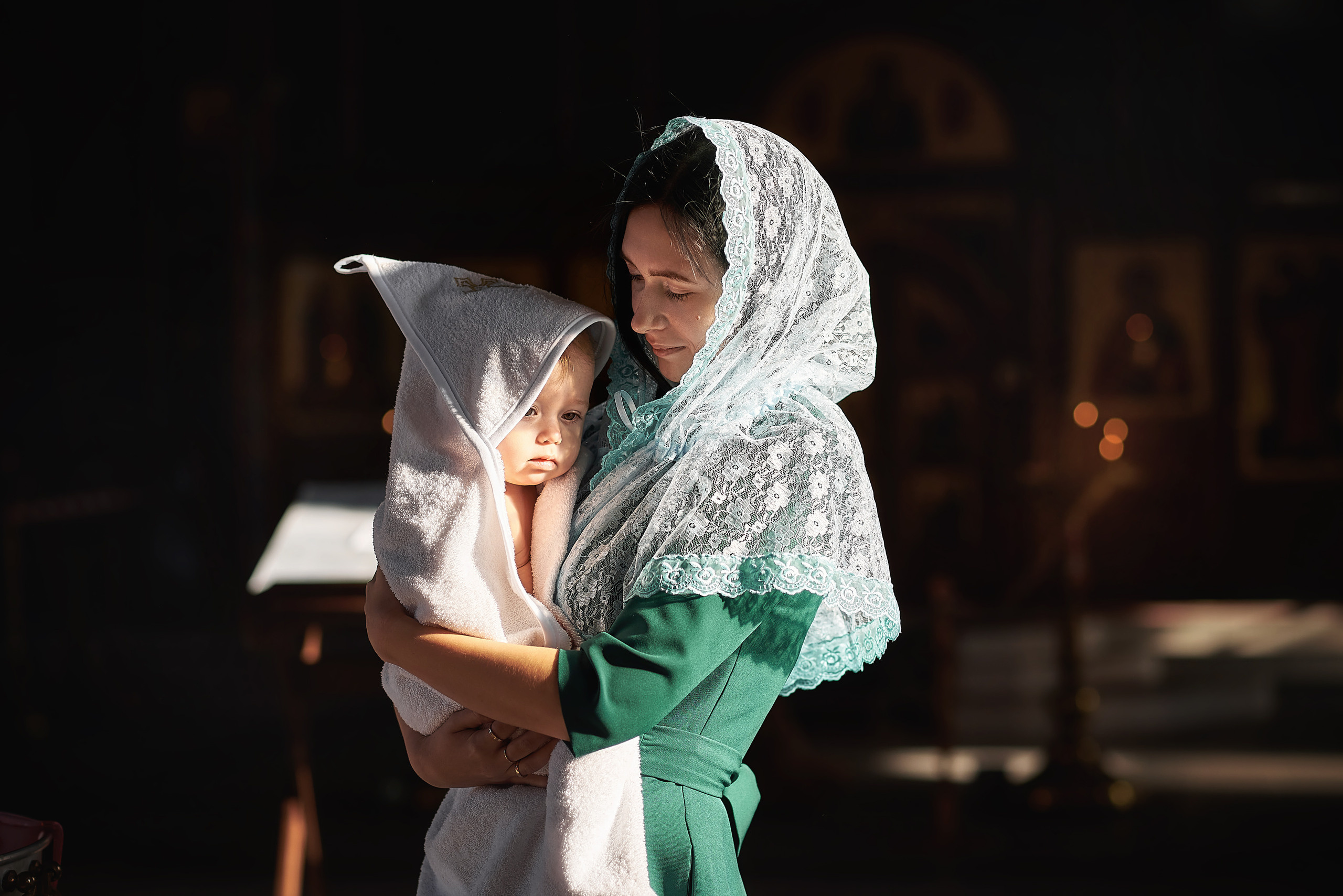 Крещение Павла и Таисии в храме равноапостольных Кирилла и Мефодия. Семейный фотограф в Ростове-на-Дону Татьяна Литвинова