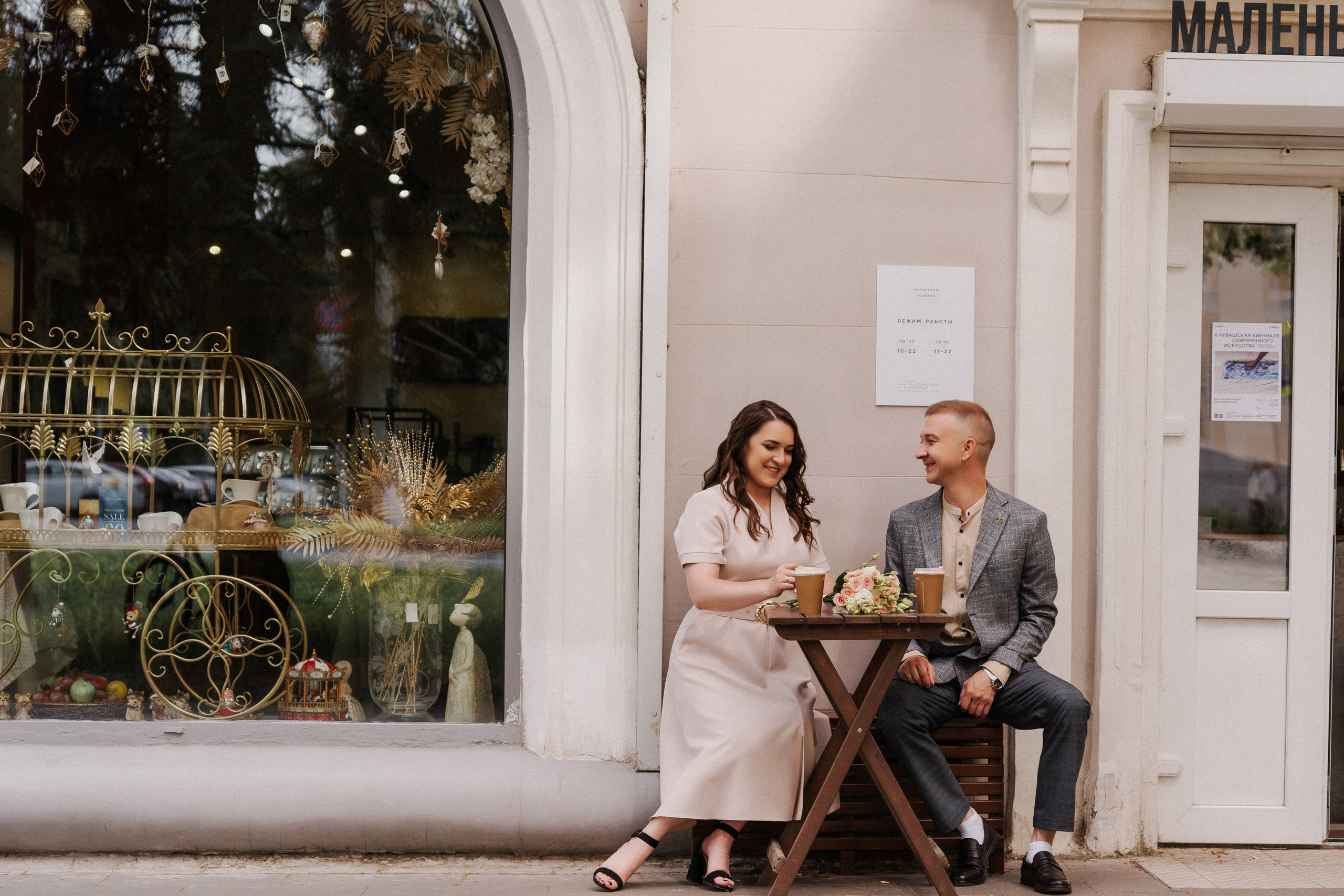 Съемка на улице после росписи