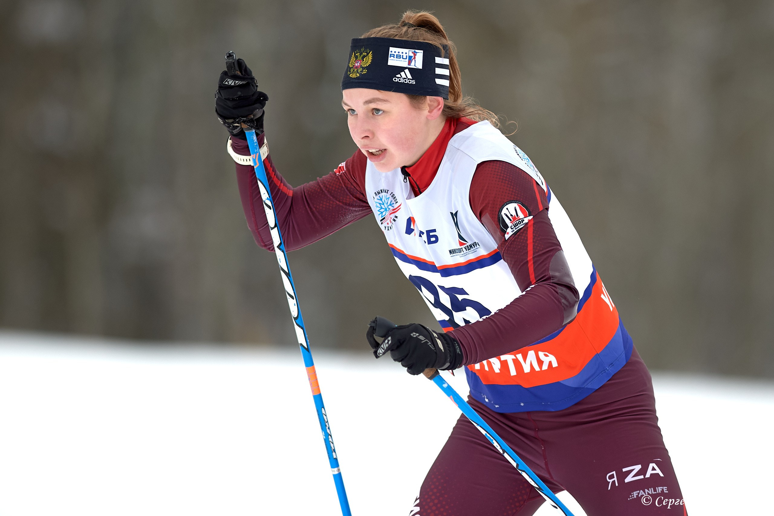 Всероссийские соревнования по лыжным гонкам на призы ЗМС Галины Кулаковой. Спортивный репортажный фотограф в Ижевске Сергей Мерзляков