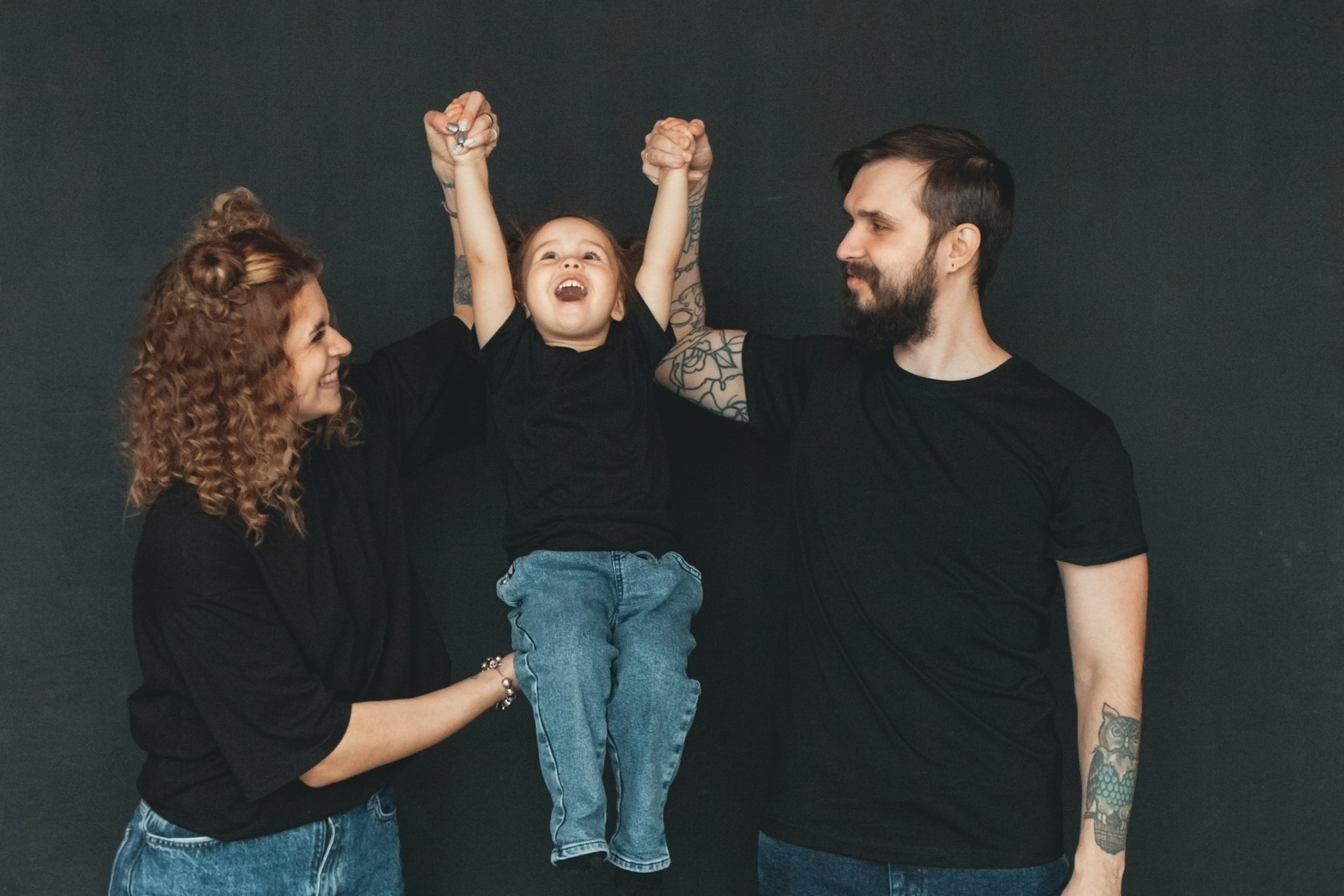 Новогодняя семейная фотосессия в студии. Фотограф Ольга Ефремова