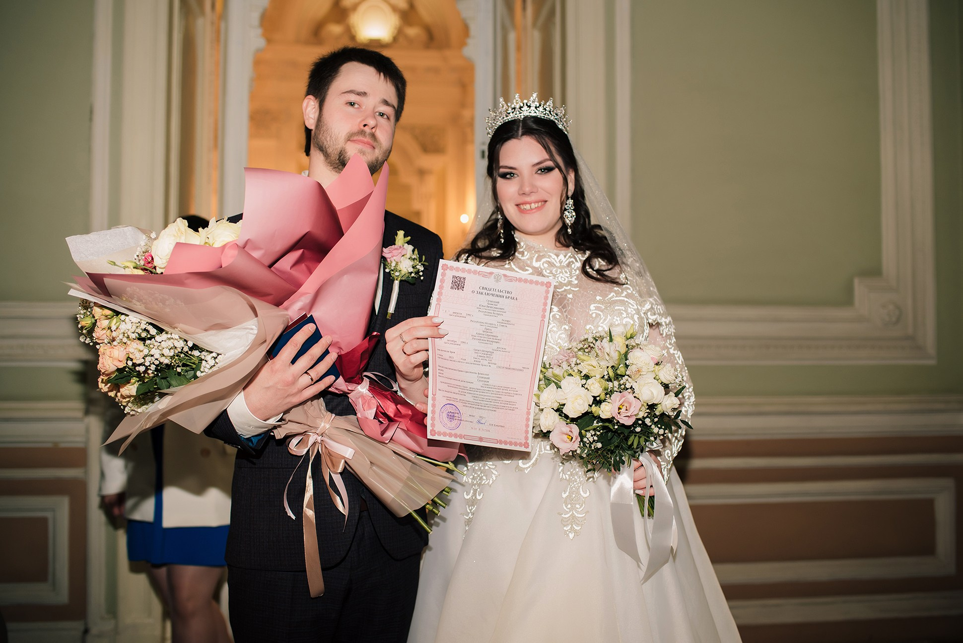 Алина и Илья. Свадебная классика. Семейный и Свадебный фотограф. Санкт-Петербург. Пушкин