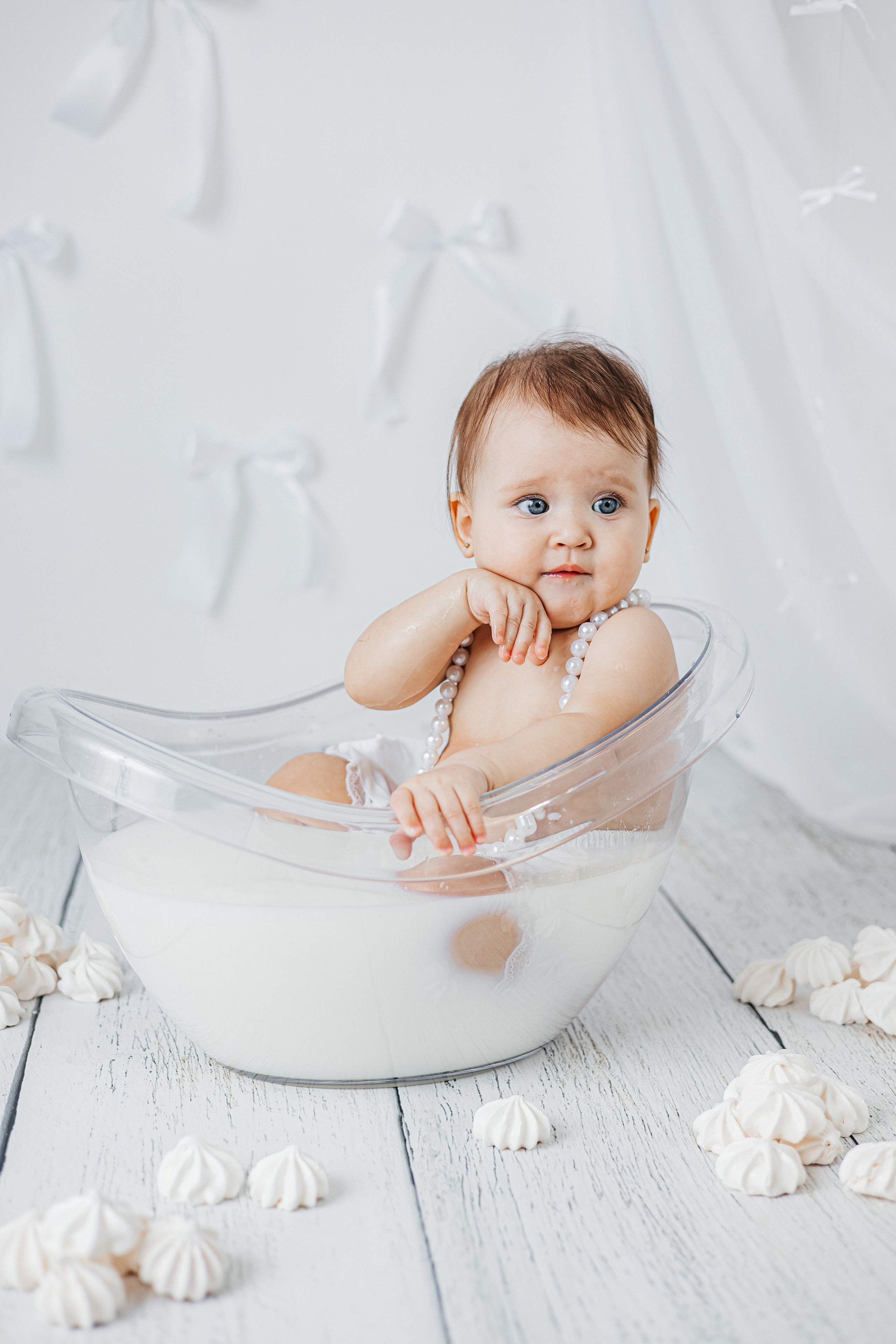 Молочная ванна. Фотограф новорождённых Екатерина Боброва. Ульяновск