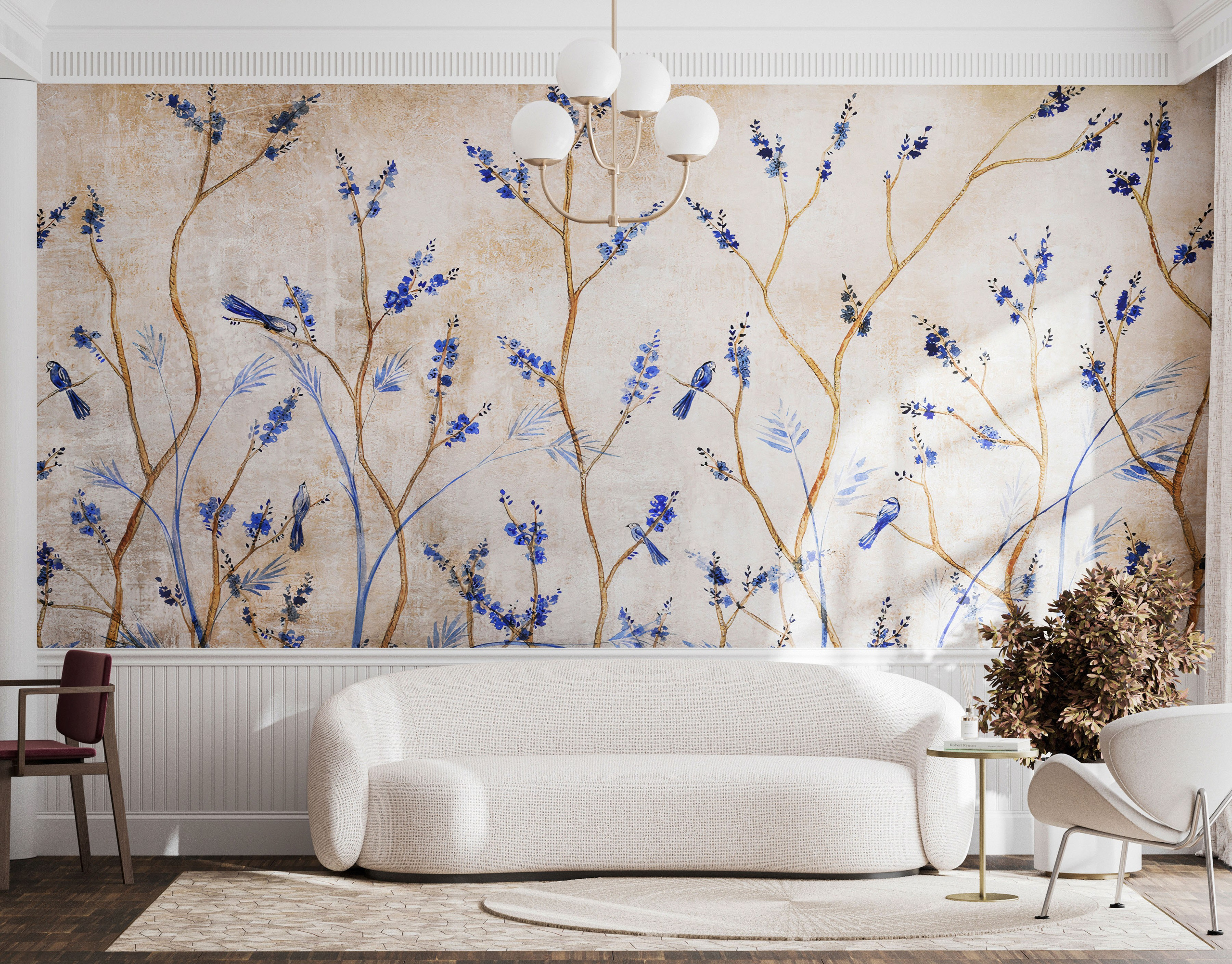 Сдержанная классика с цветочными мотивами в интерьерах частного дома 80 m². SHAIMERDINOVA INTERIORS