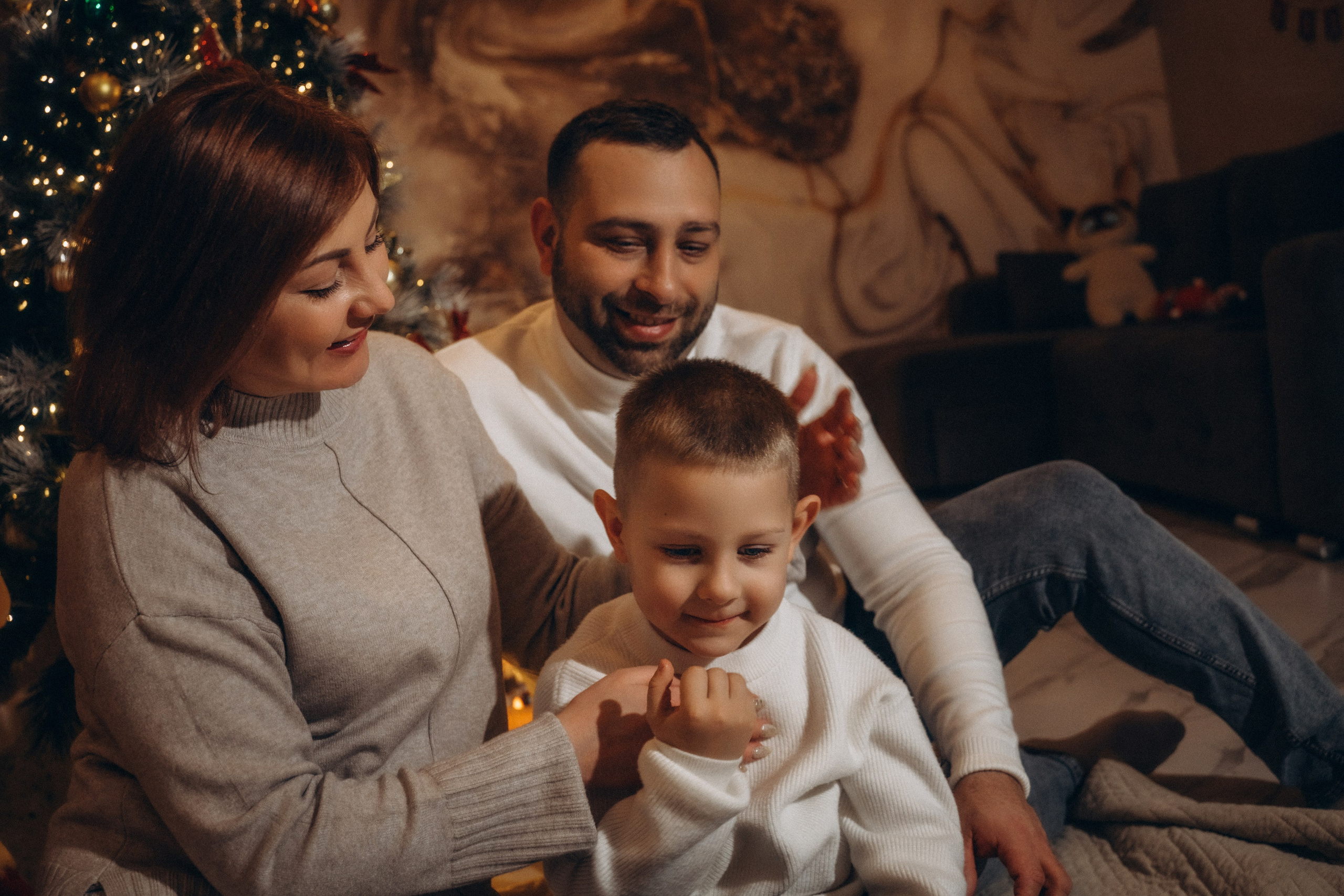 Семья Киприяновы, Новый год дома. Семейный фотограф в Белгороде Амелина Алина
