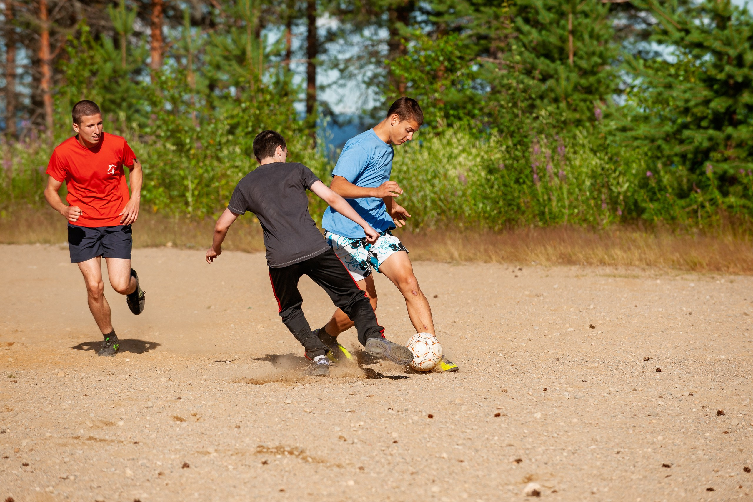 Летние тренировочные боры Школы Боевых Искусств «МОН» 2012 г. Карелия, футбол