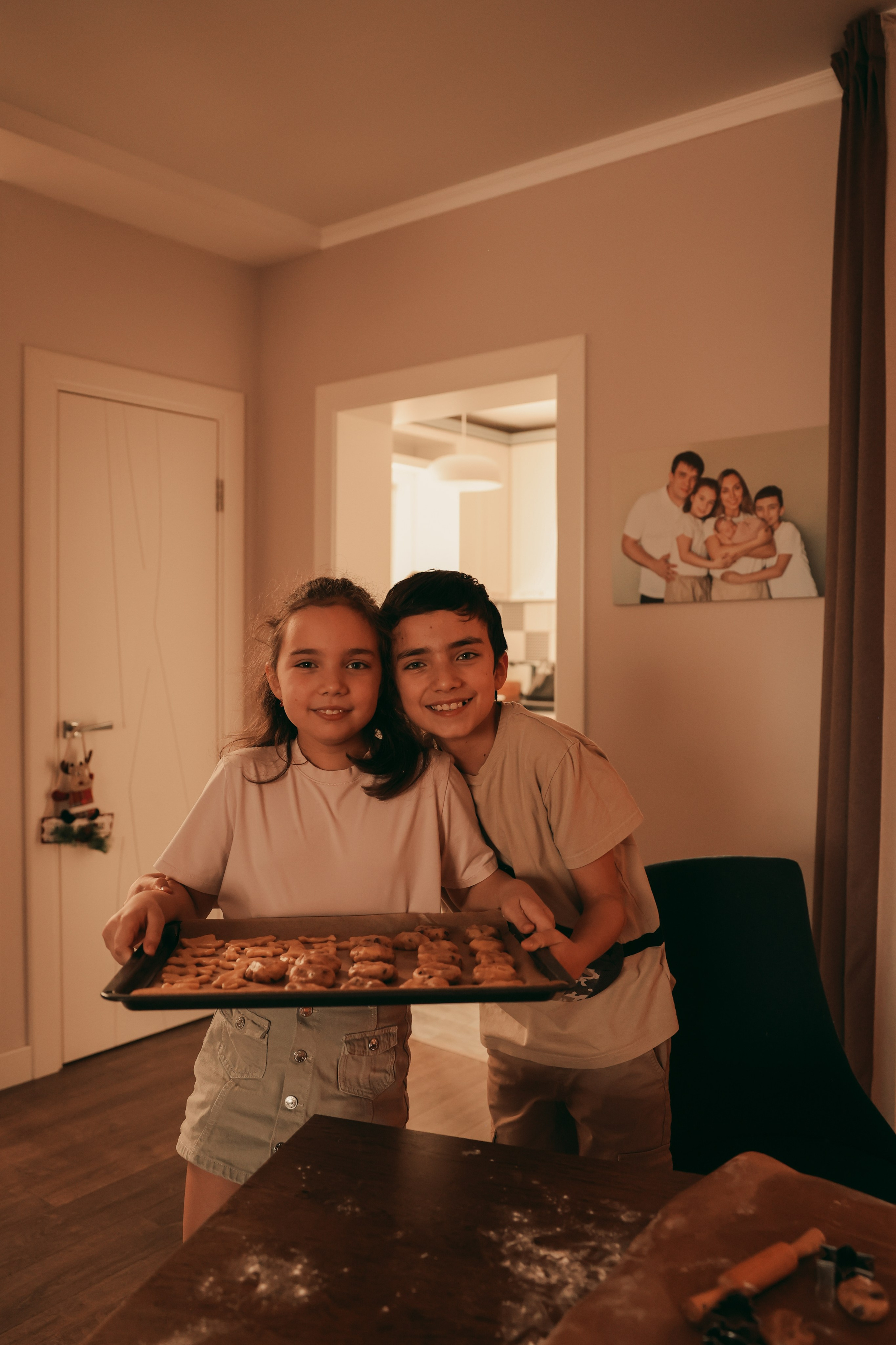 Новогоднее печенье всей семьей. Ваш семейный newborn и lifestyle фотограф в СПБ Наталья Журавлева