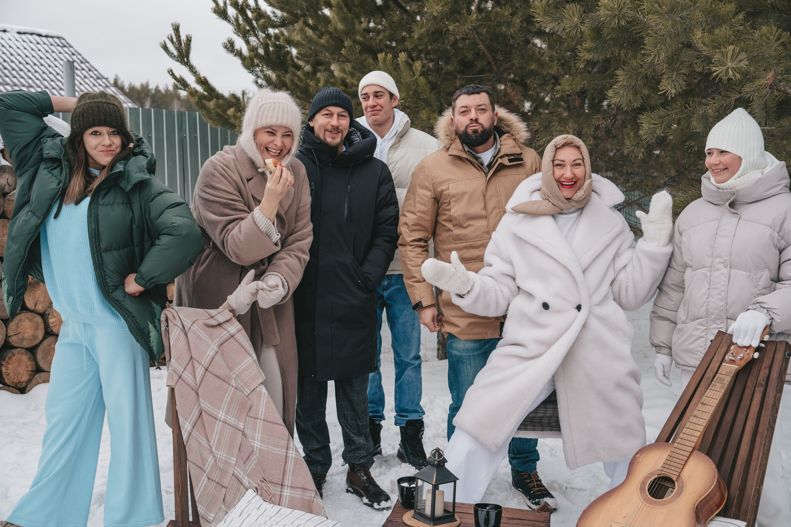 Фотосессия большой компании в домике. Семейный фотограф Екатеринбург Татьяна Девятых