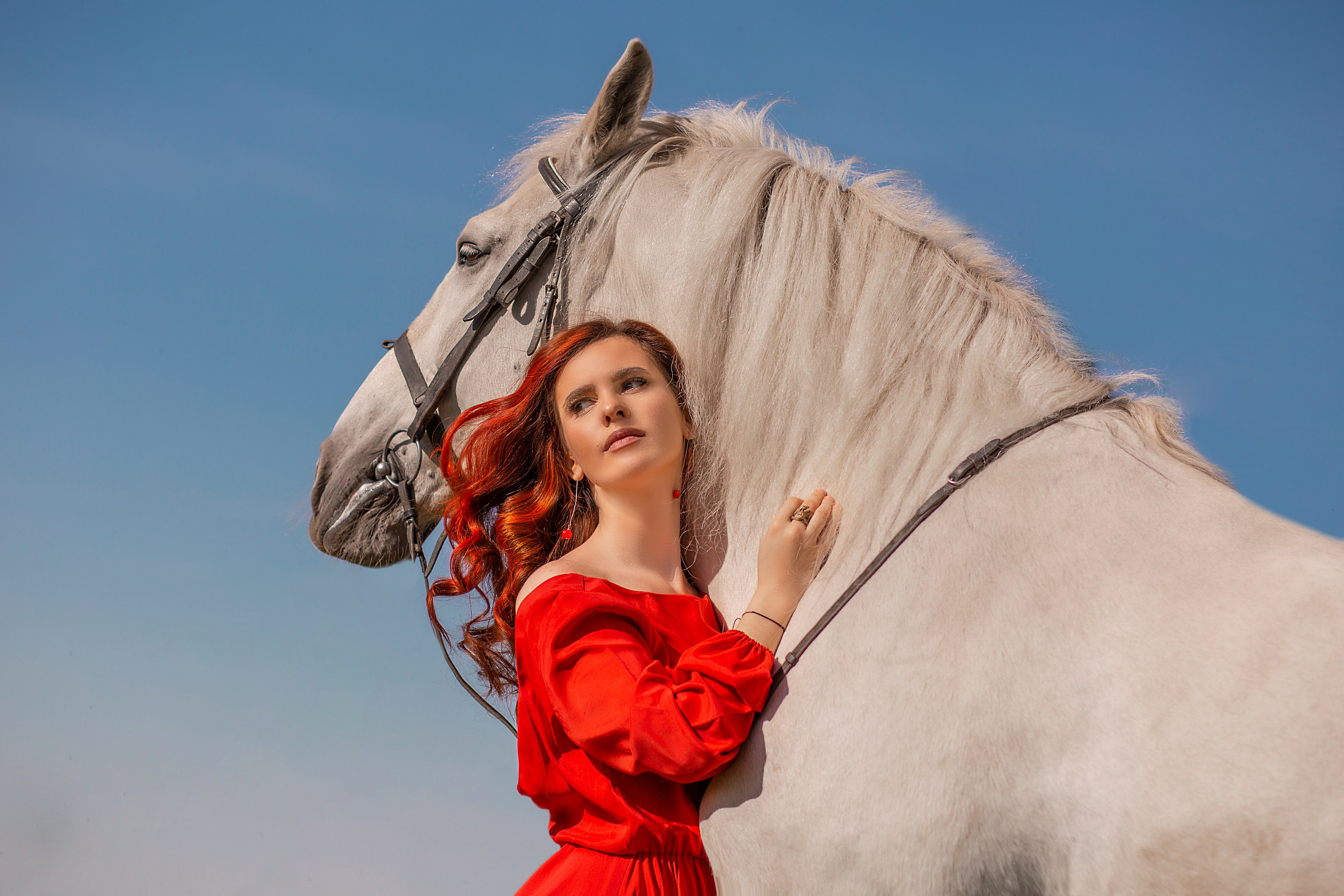 Екатерина и Воробей. Фотосессия с лошадьми в Нижнем Новгороде