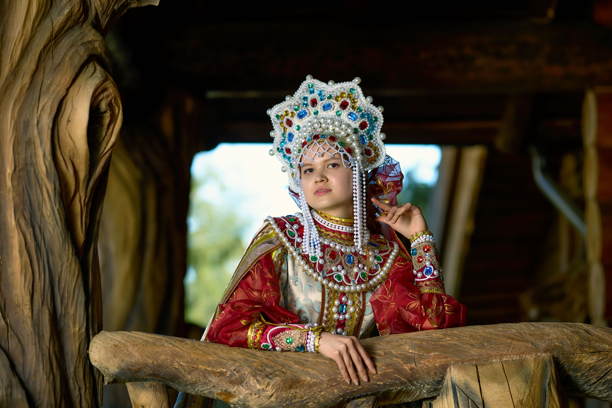 Фотосессия в национальном и сказочном костюме стиле русских народных сказок